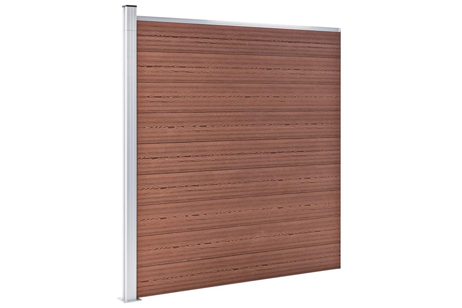 vidaXL 3053210 Garden Fence Wpc 872x186cm Brown-4