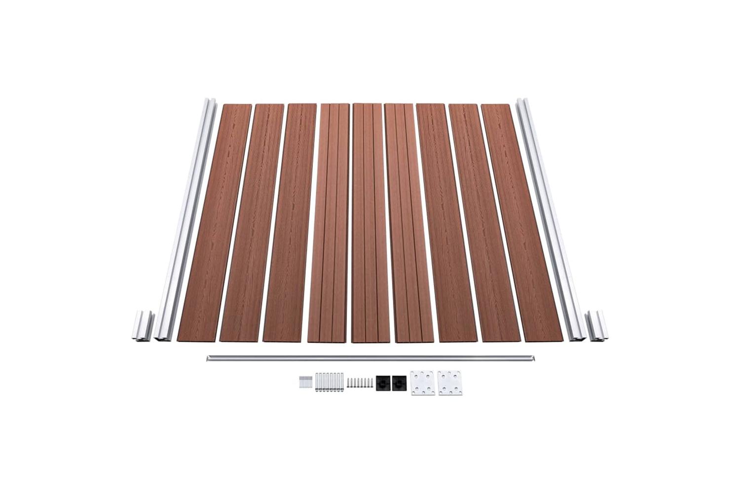 vidaXL 3053210 Garden Fence Wpc 872x186cm Brown-8