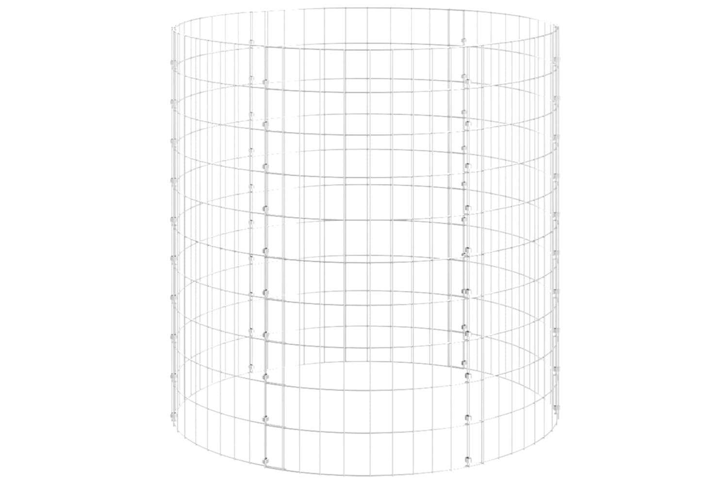 vidaXL Circular Gabion Pole Galvanised Steel 100x100cm