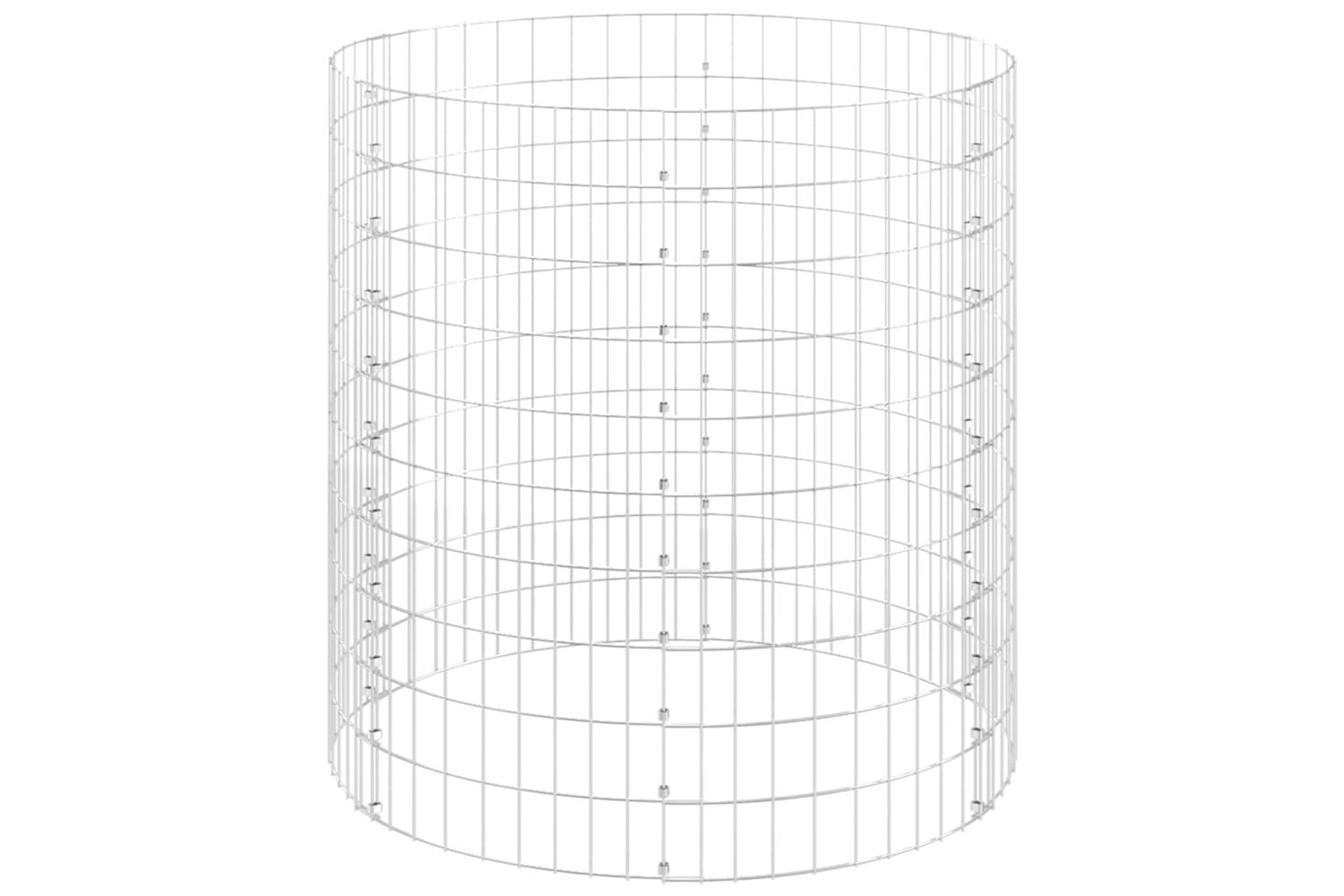 vidaXL Circular Gabion Pole Galvanised Steel 100x100cm-3