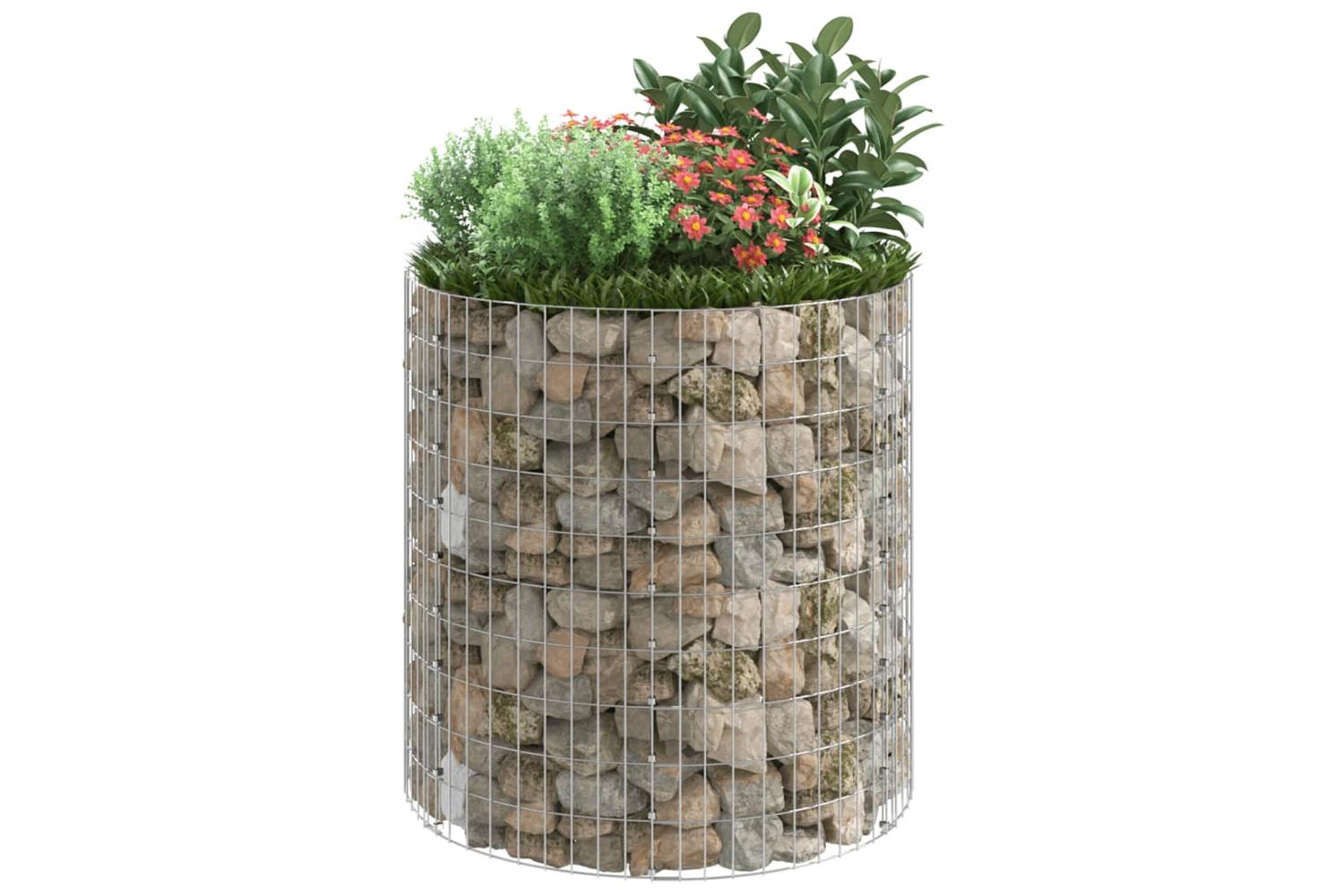 vidaXL Circular Gabion Pole Galvanised Steel 100x100cm-5