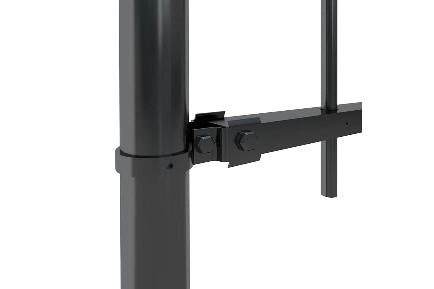 Vidaxl 277595 Garden Fence With Spear Top Steel 5.1x0.6 M Black-3