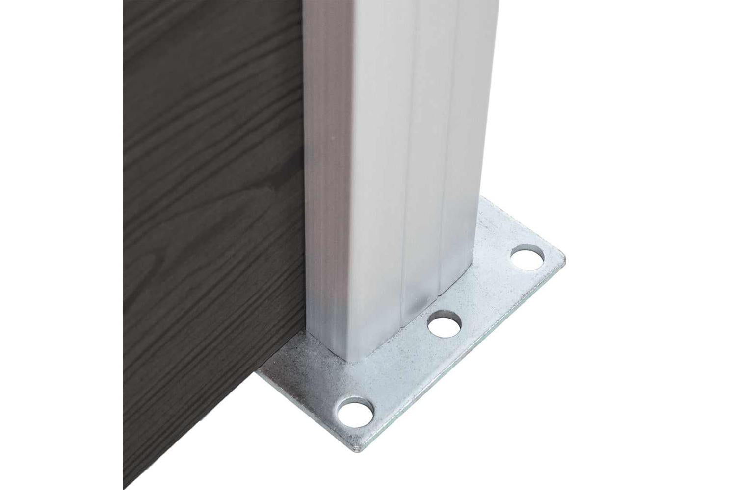vidaXL Fence Panel Wpc 180x186cm Black-5