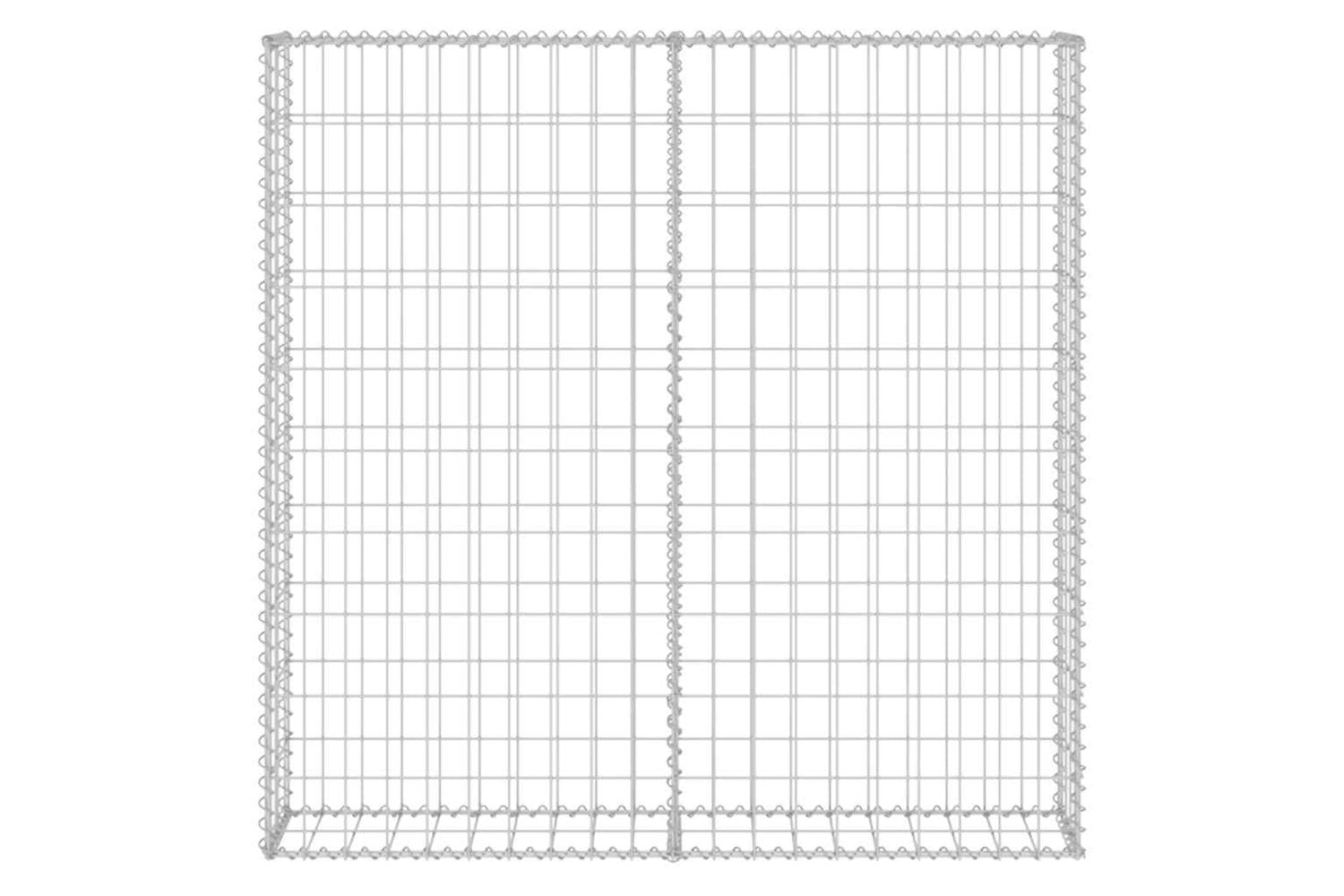 Vidaxl 143577 Gabion Wall With Covers Galvanised Steel 80x20x100 Cm-5