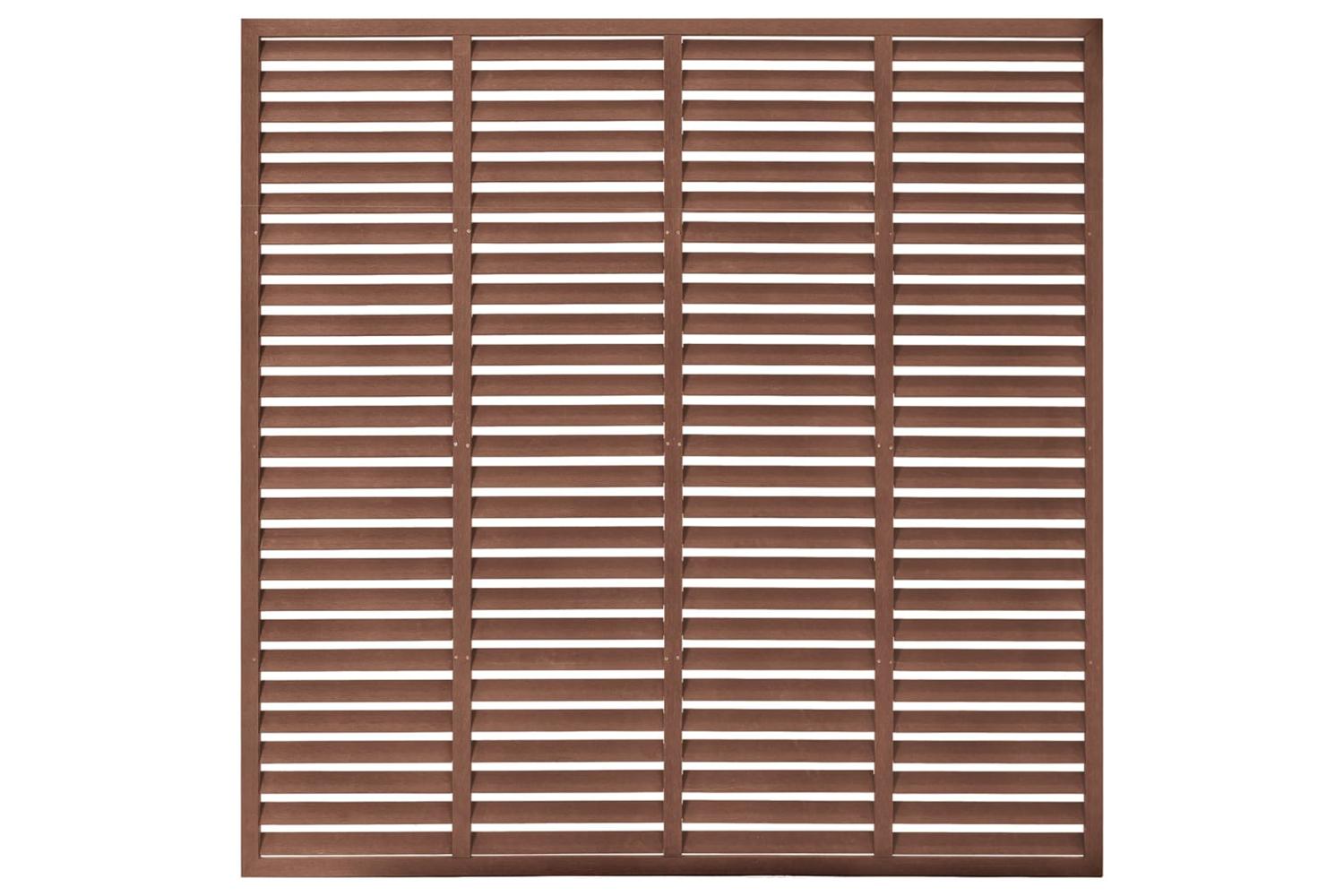 Vidaxl Louver Fence Wpc 180x180 Cm Brown-2
