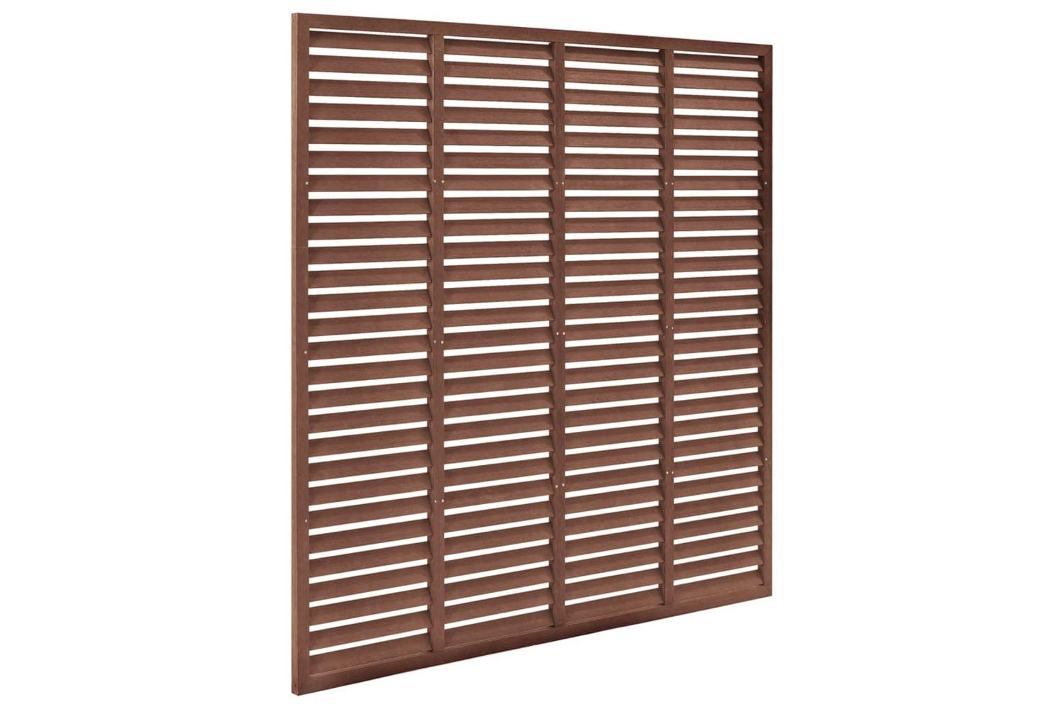 Vidaxl Louver Fence Wpc 180x180 Cm Brown-3