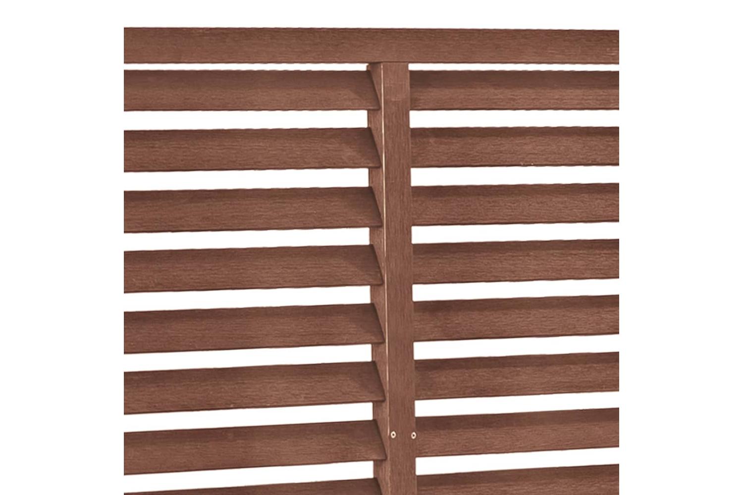 Vidaxl Louver Fence Wpc 180x180 Cm Brown-4