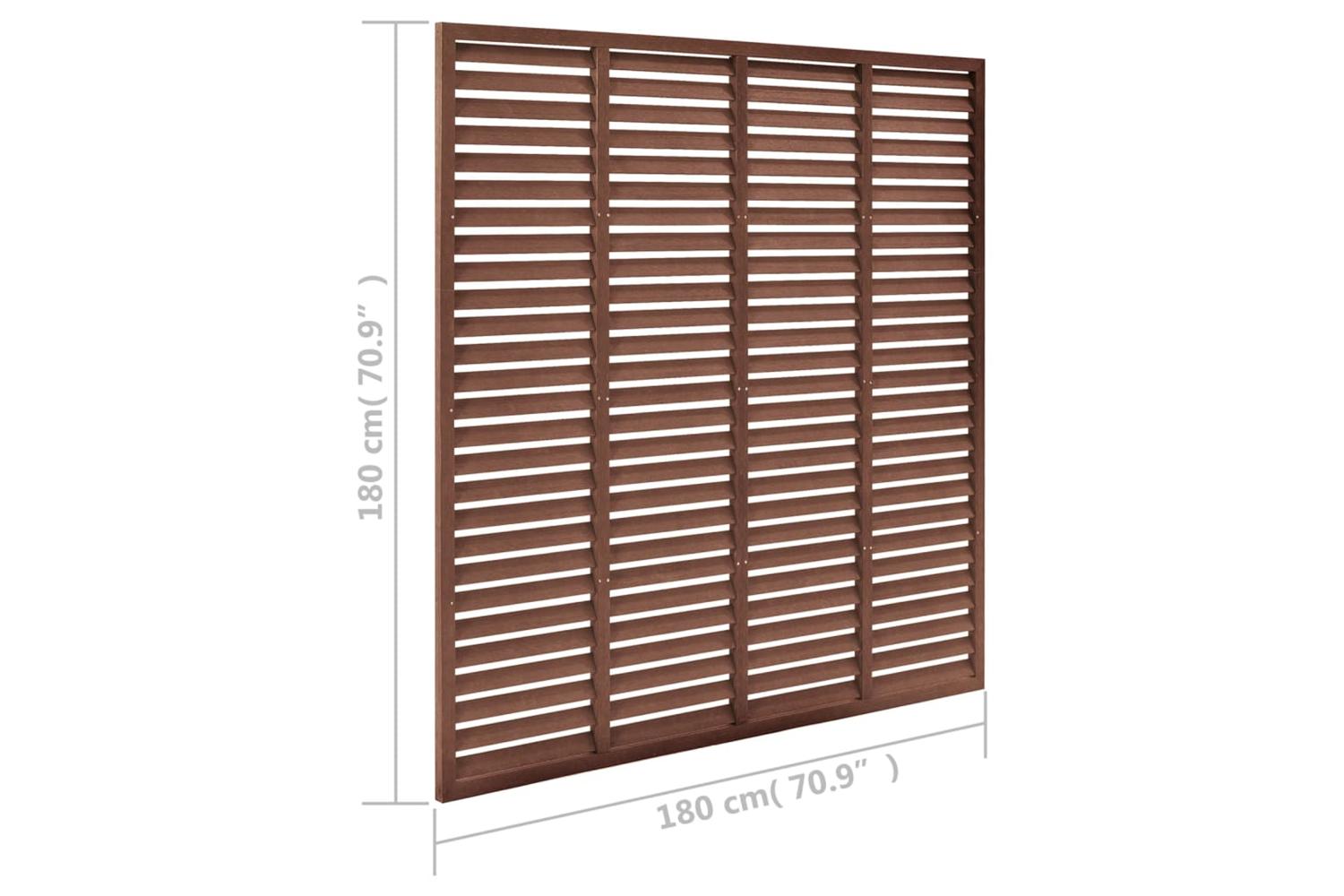 Vidaxl Louver Fence Wpc 180x180 Cm Brown-5
