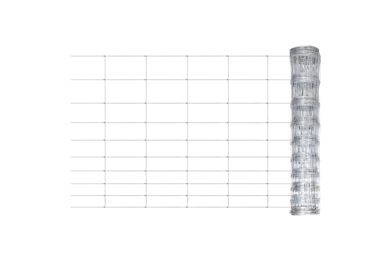 Vidaxl 149488 Garden Fence Galvanised Steel 50x1.5 M Silver