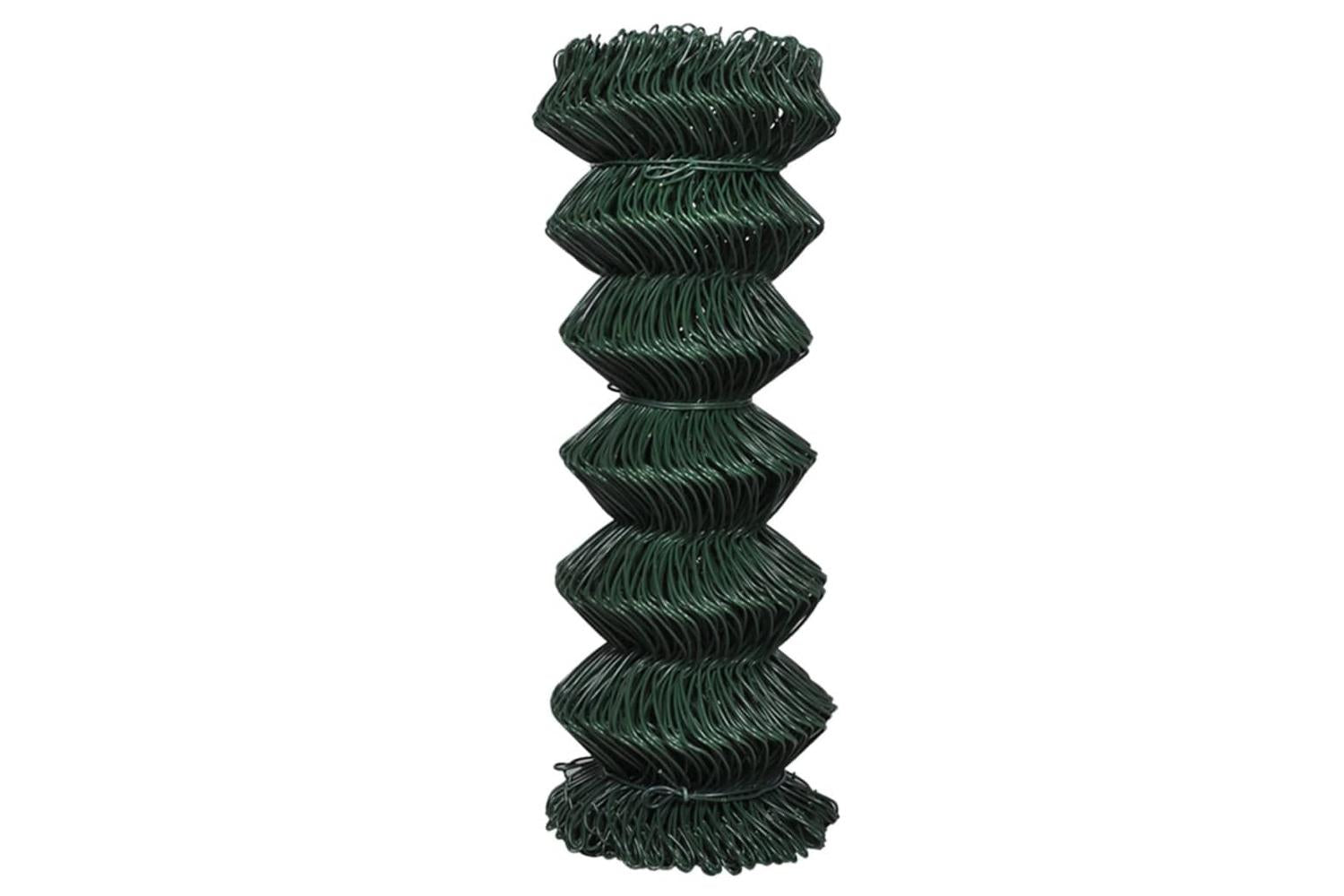 Vidaxl 140349 Chain Link Fence Steel 1x25 M Green-2