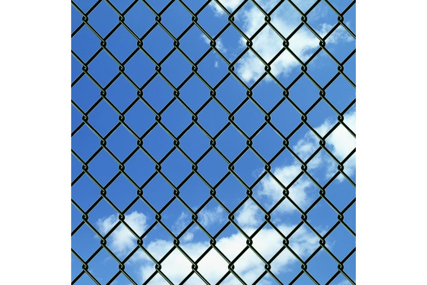Vidaxl 140349 Chain Link Fence Steel 1x25 M Green-3
