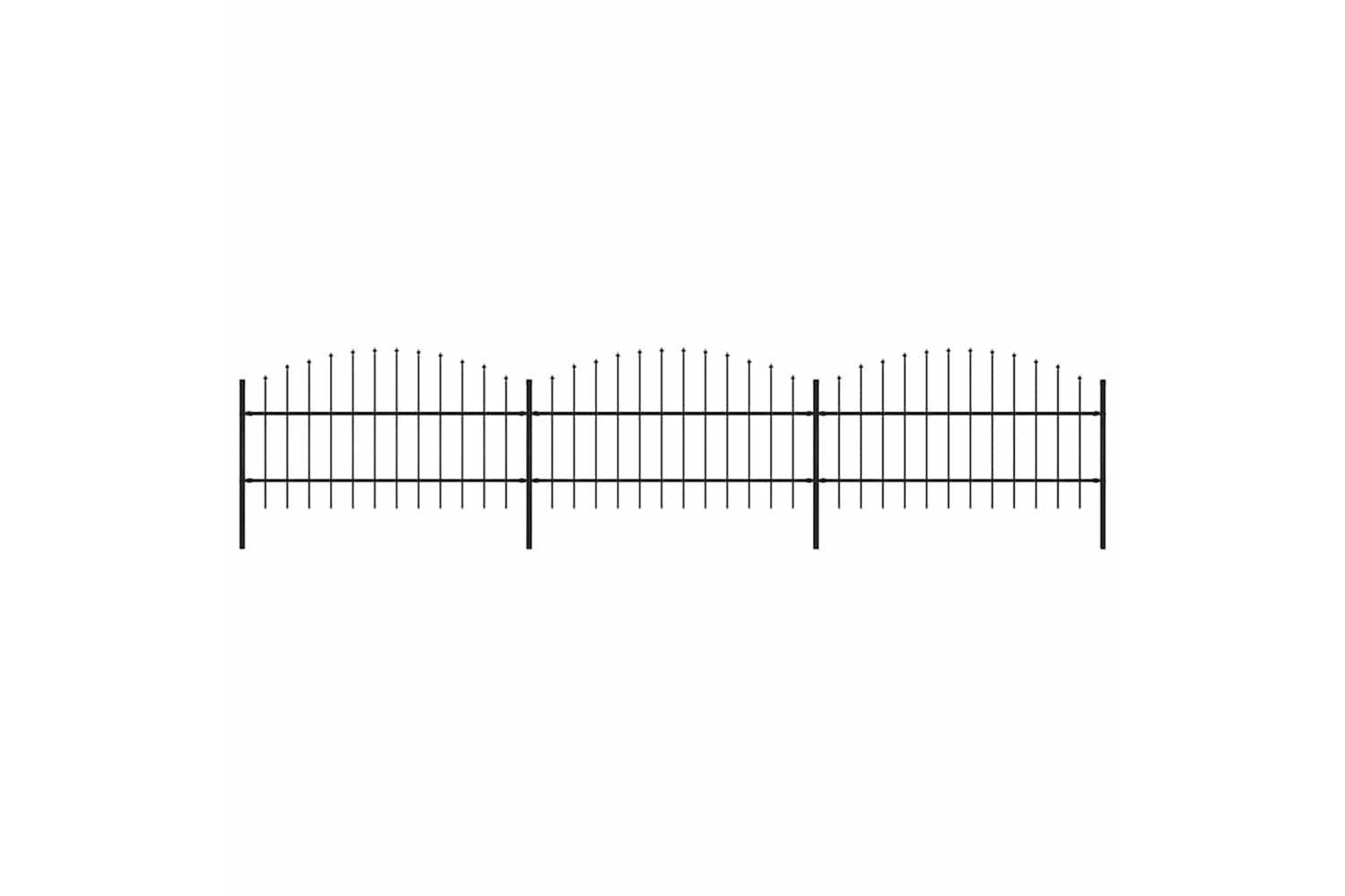 Vidaxl 277714 Garden Fence With Spear Top Steel