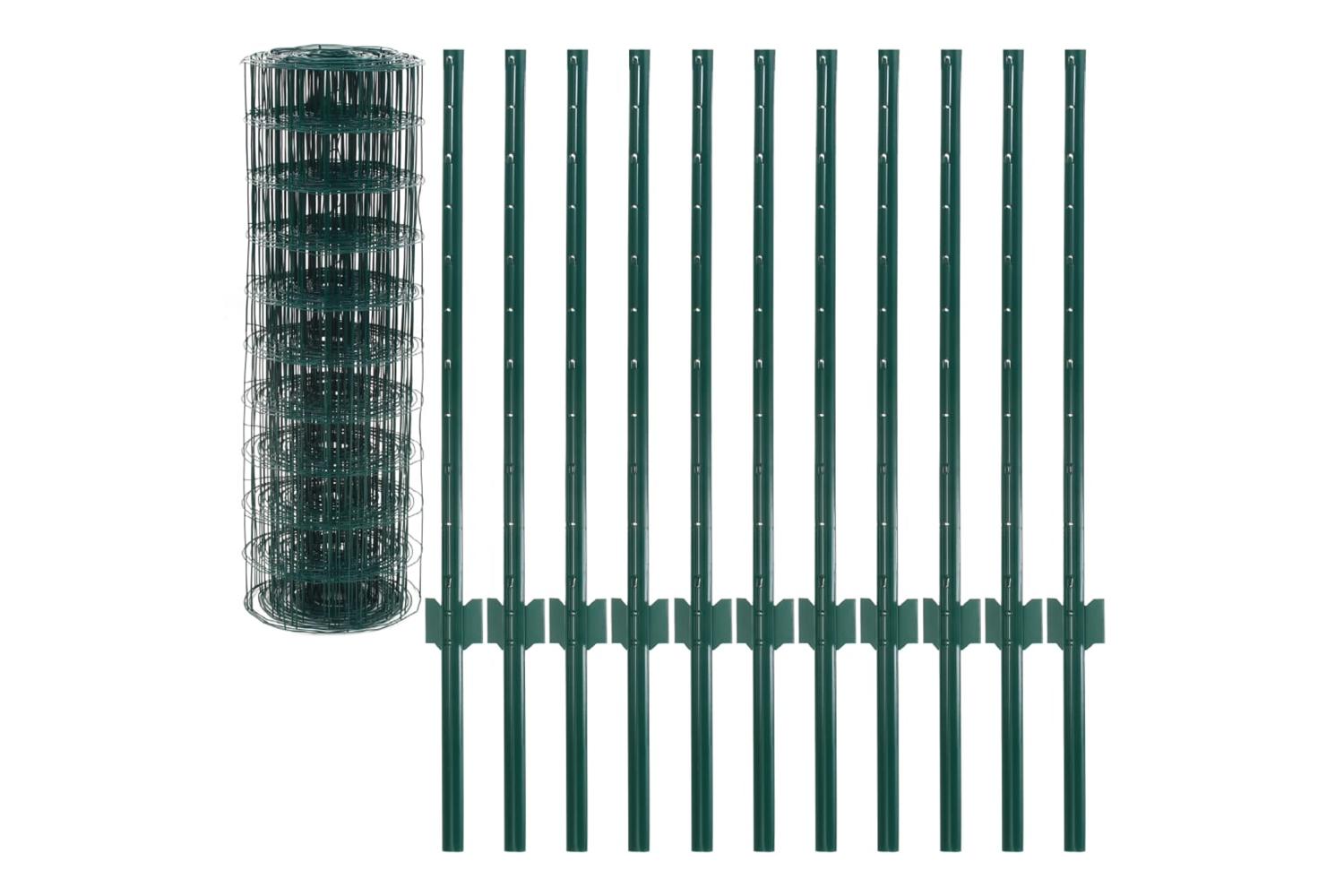 Vidaxl 142810 Euro Fence Steel 20x0.8 M Green-3