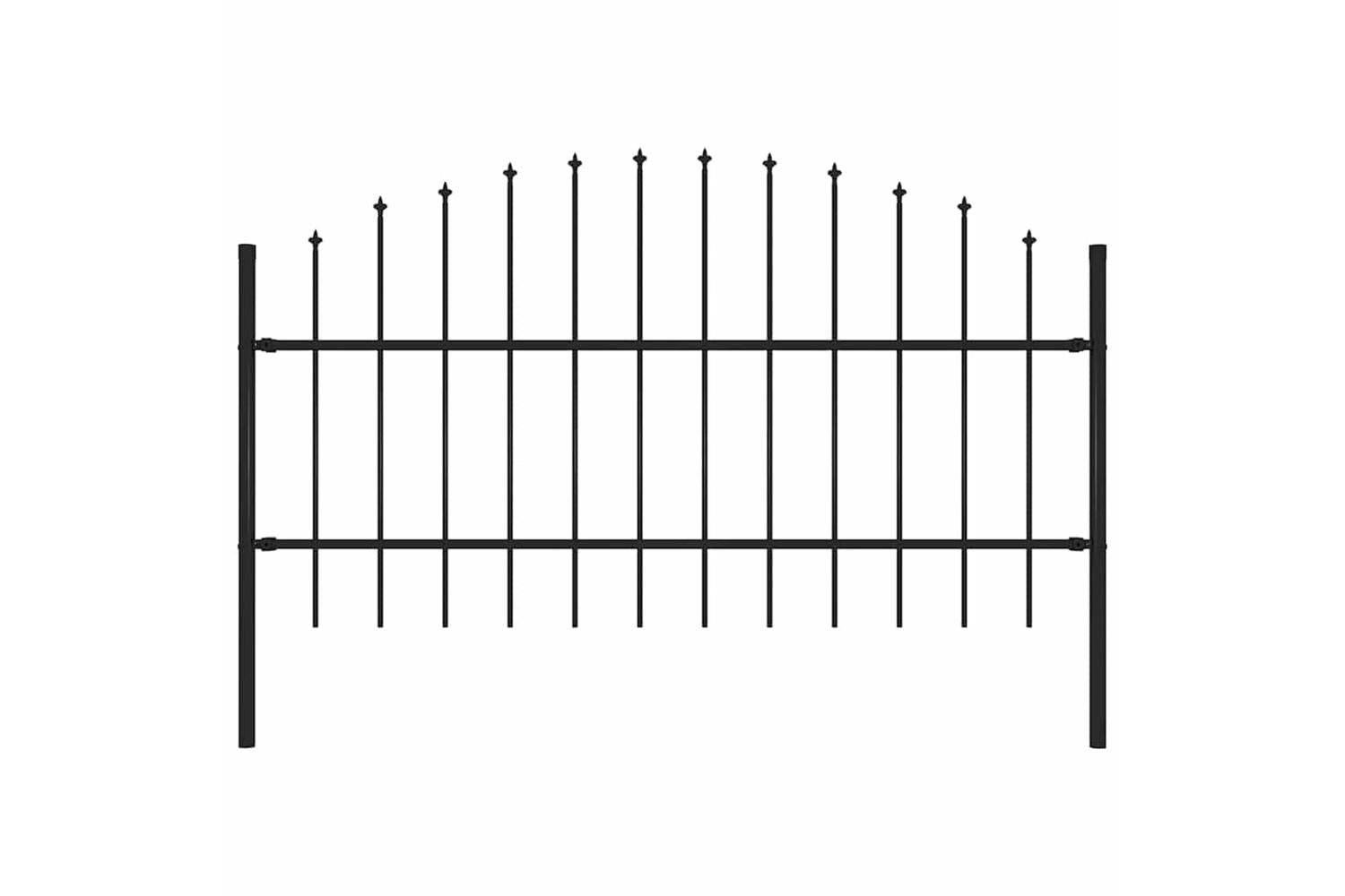 Vidaxl 144941 Garden Fence With Spear Top Steel