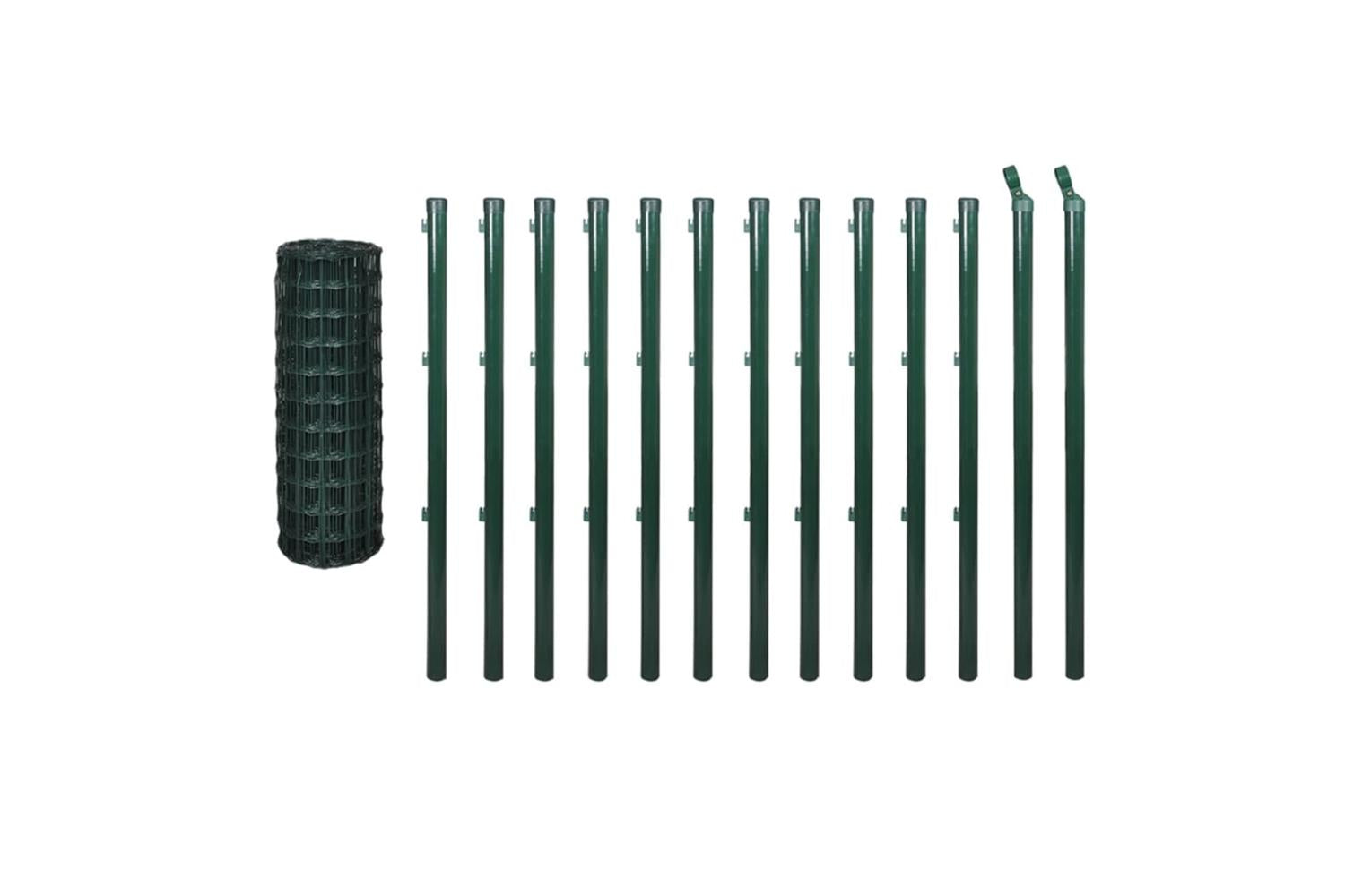 Vidaxl 142400 Euro Fence Steel 25x1.2 M Green