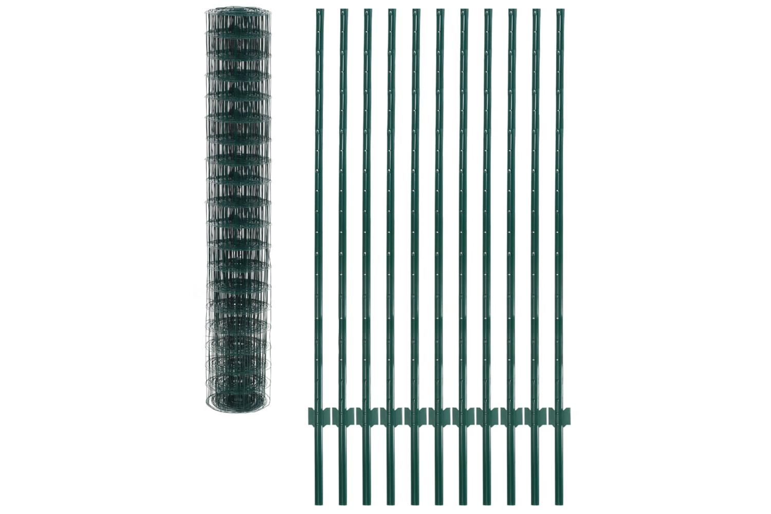 Vidaxl 142813 Euro Fence Steel 20x1.5 M Green-3