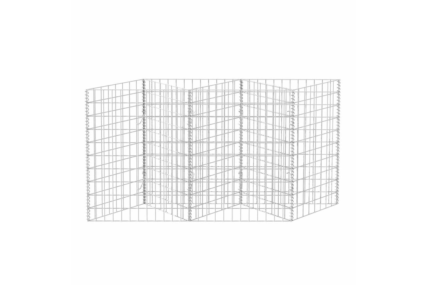 vidaXL 142539 Gabion Basket Galvanised Steel 120x30x100cm-4