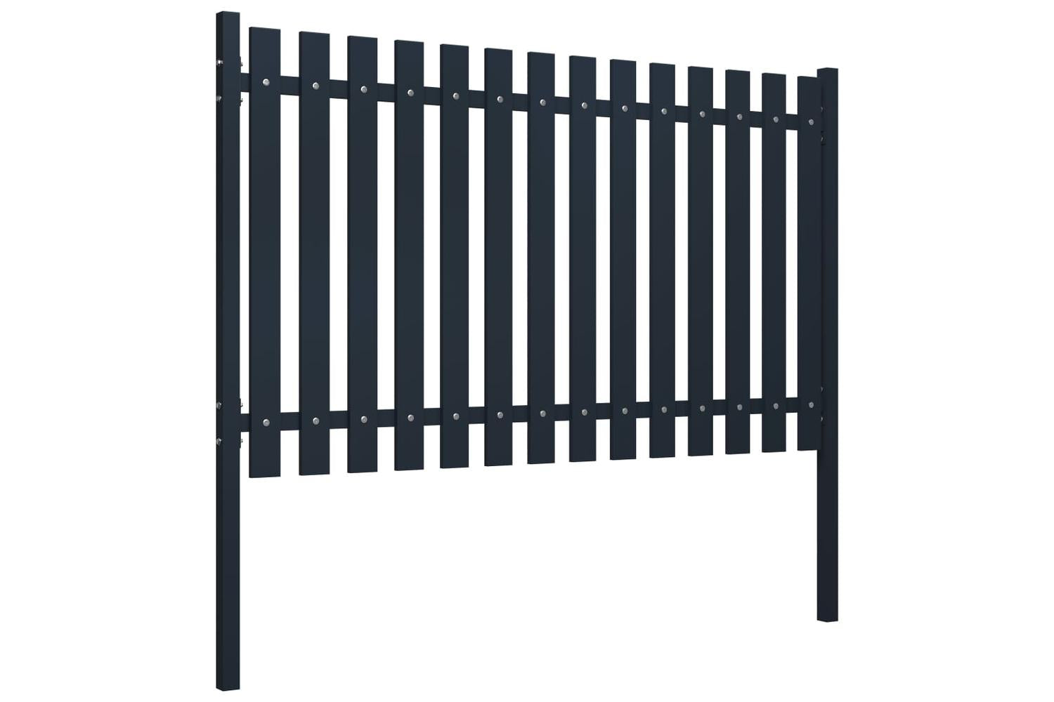 vidaXL 146470 Fence Panel Anthracite 174.5x75cm Powder-coated Steel-2