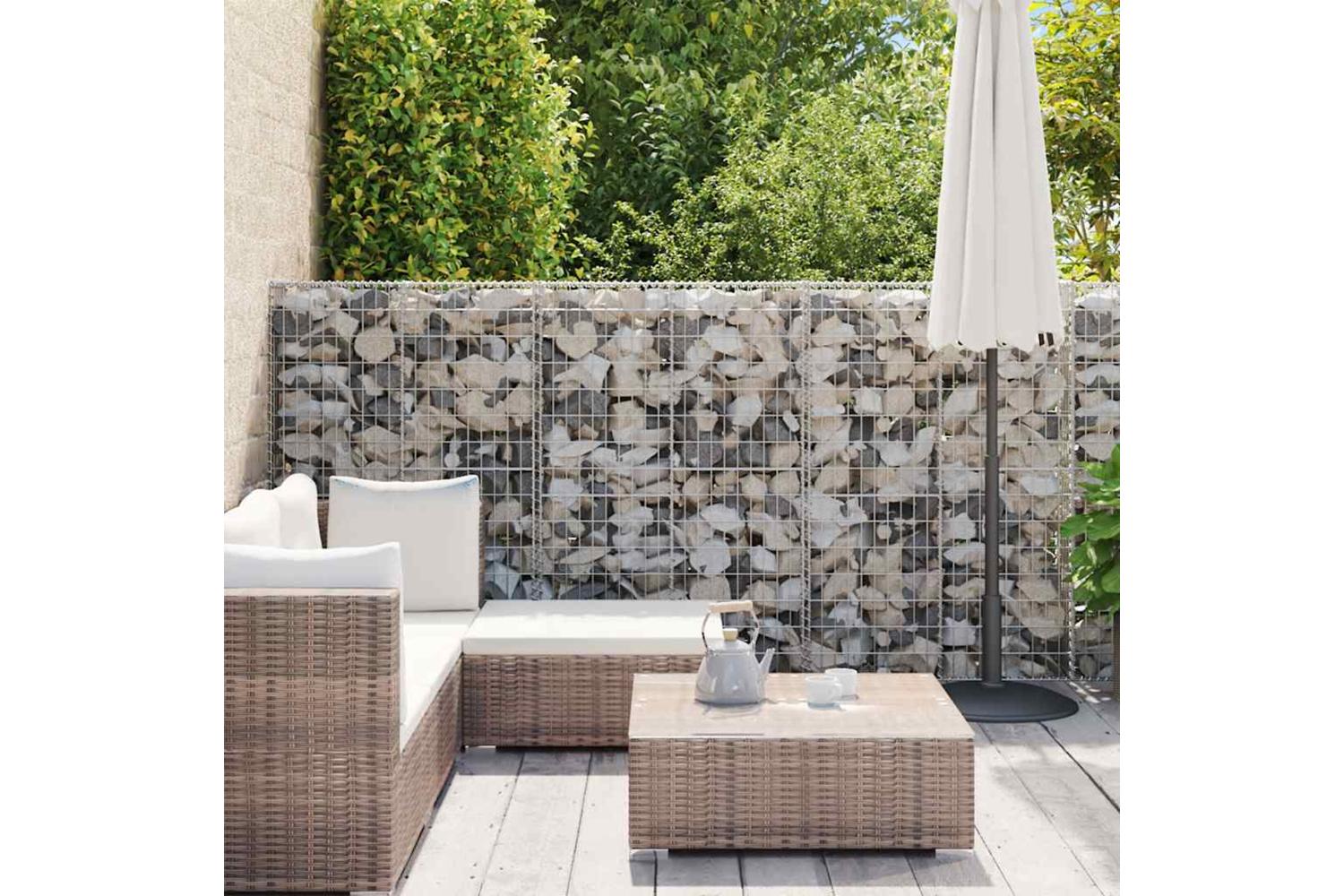 vidaXL 142537 Gabion Basket Galvanised Steel 300x30x100cm-3