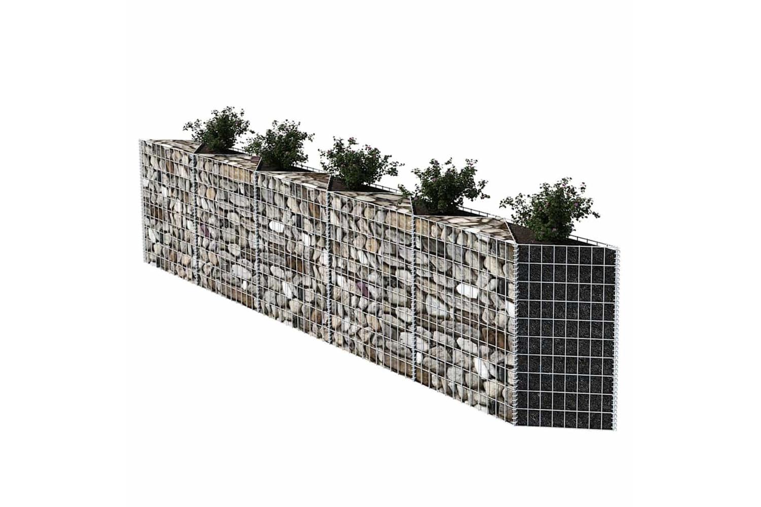 vidaXL 142537 Gabion Basket Galvanised Steel 300x30x100cm-5