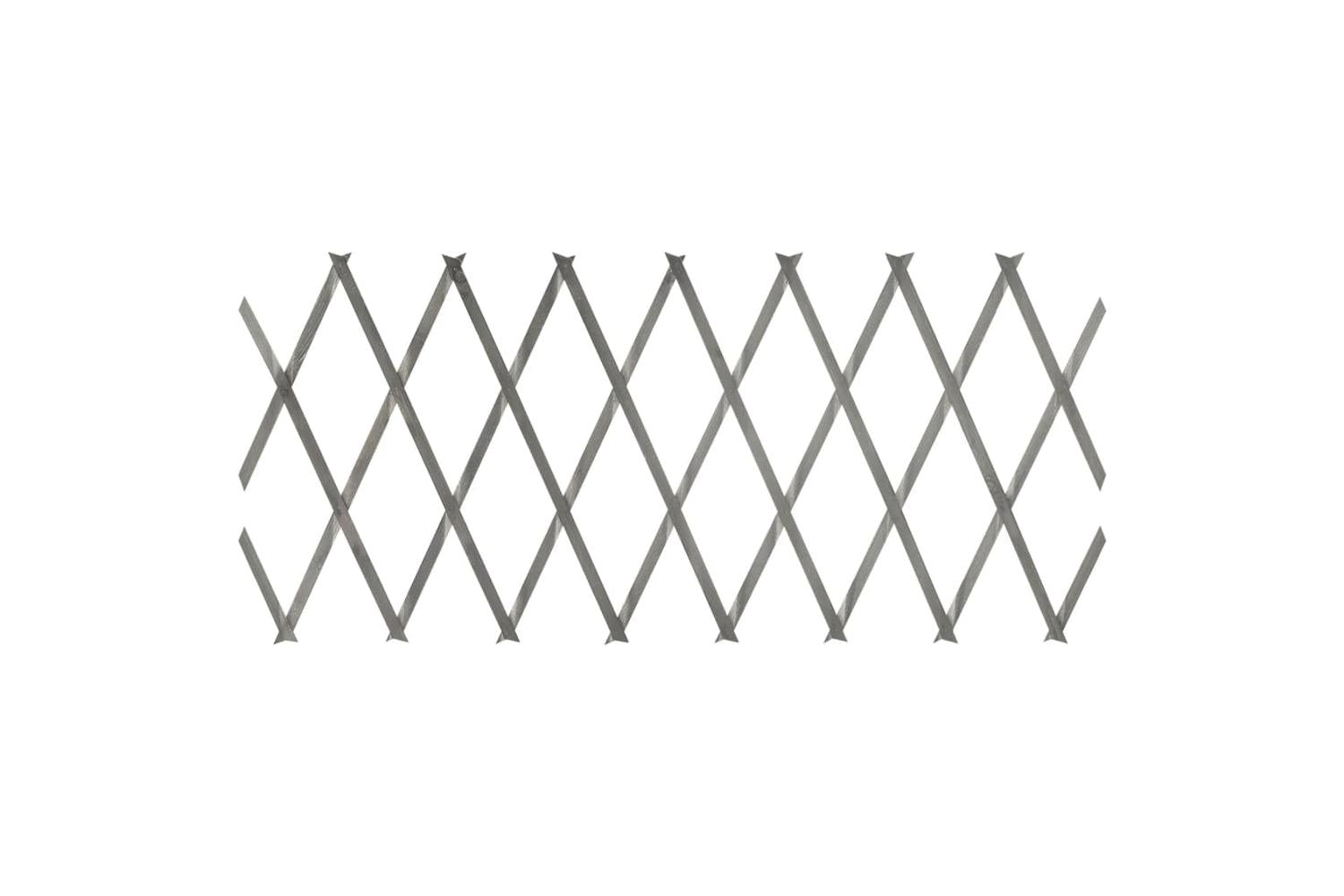 vidaXL 316423 Trellis Fences 5 Pcs Grey Solid Firwood 180x30cm-4