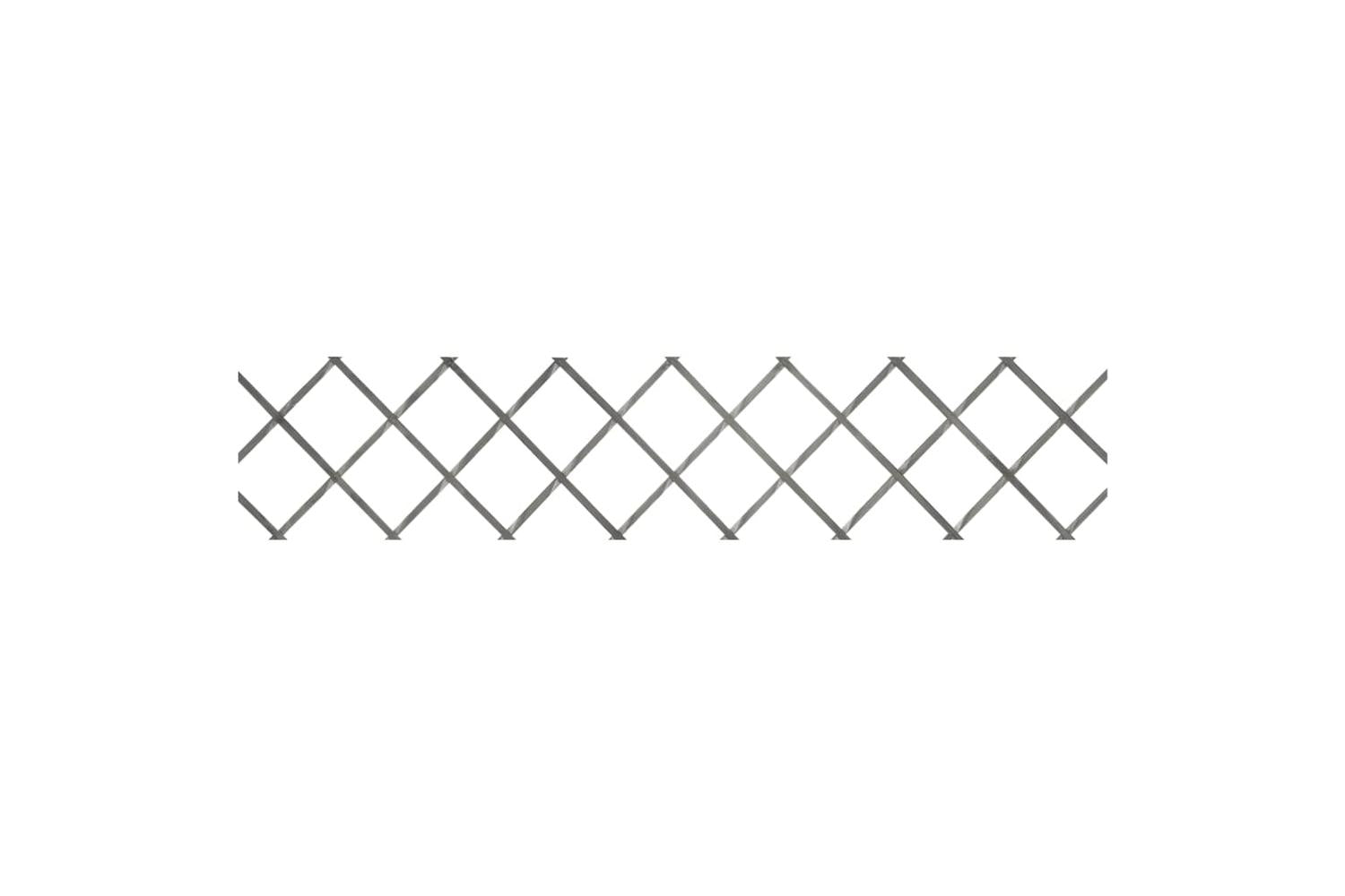 vidaXL 316423 Trellis Fences 5 Pcs Grey Solid Firwood 180x30cm-5