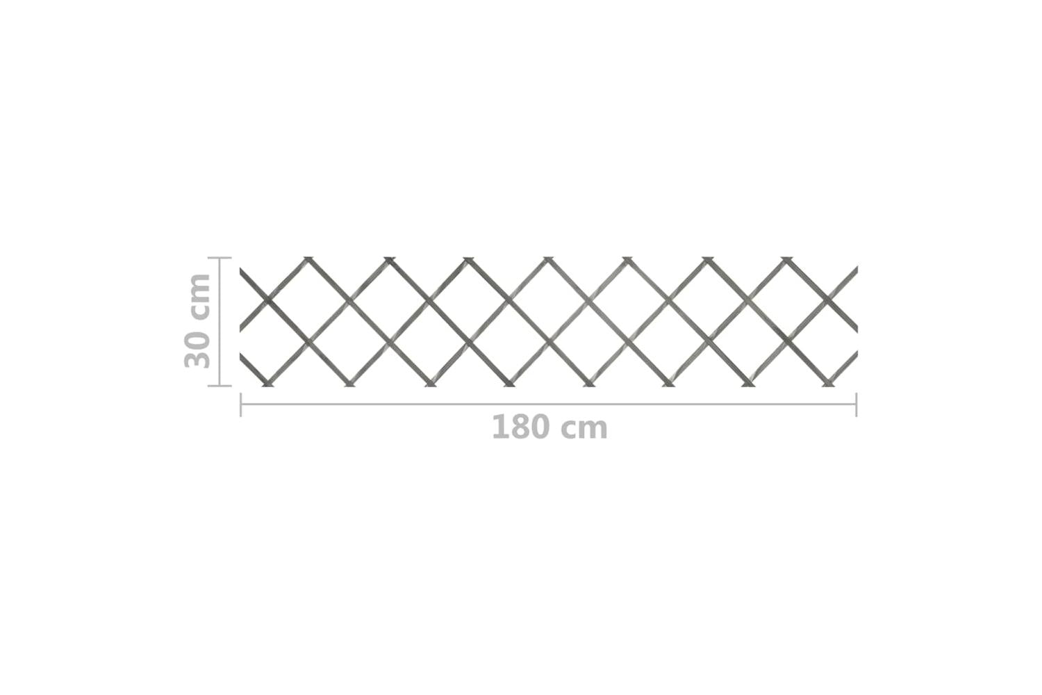 vidaXL 316423 Trellis Fences 5 Pcs Grey Solid Firwood 180x30cm-7
