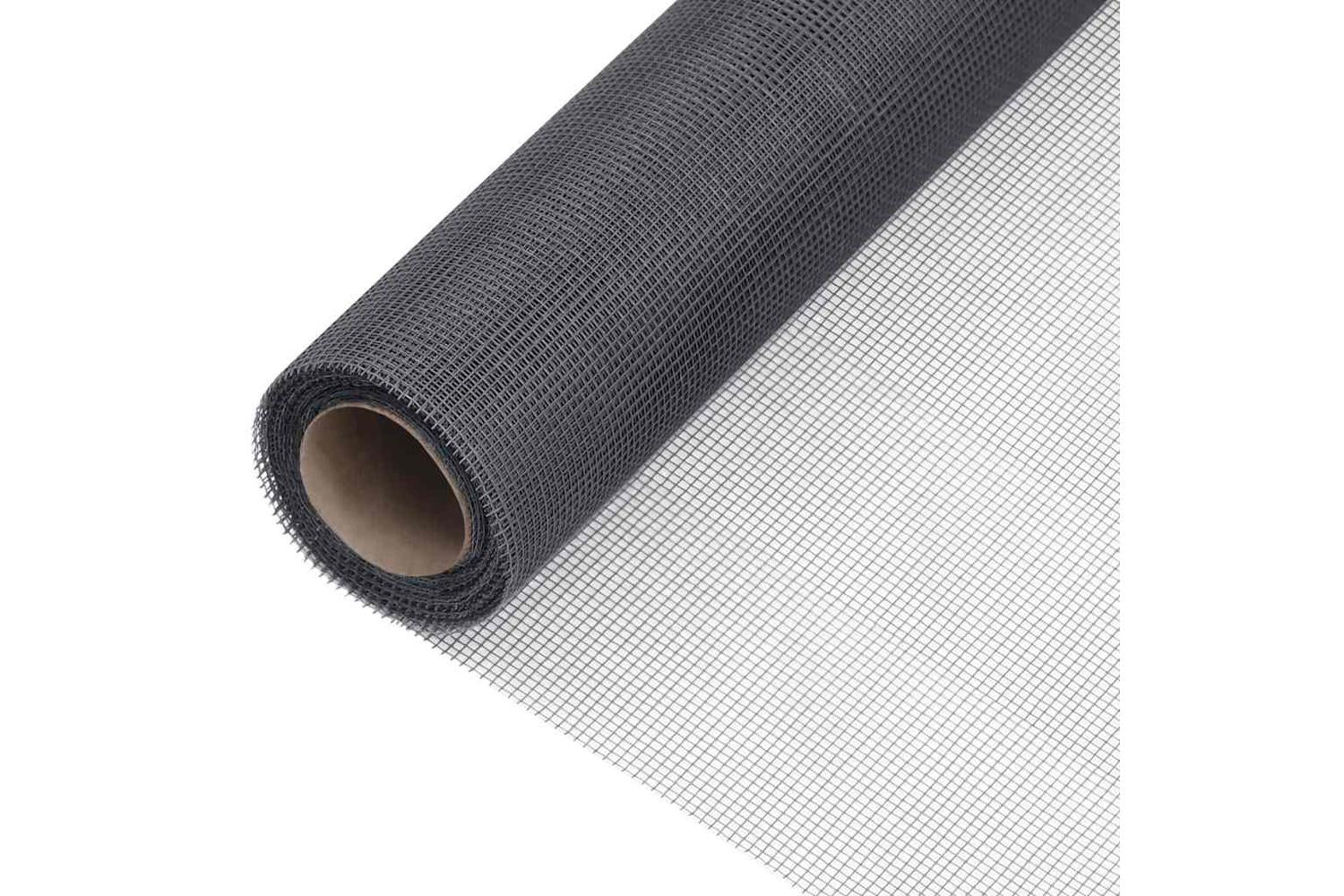 vidaXL 150869 Mesh Screen Fiberglass 80x1000cm Grey