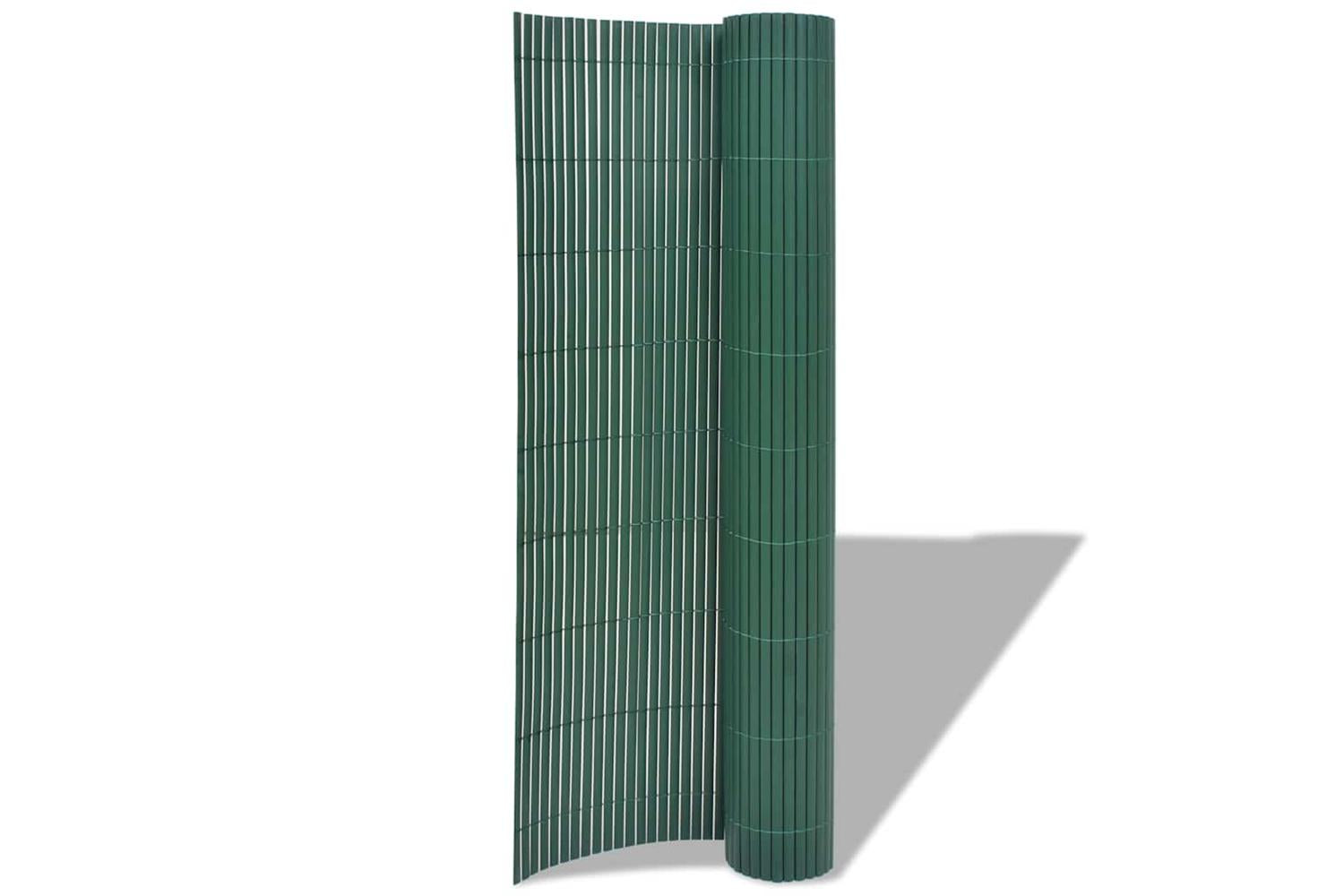 vidaXL 43628 Double-sided Garden Fence Pvc 90x500cm Green-2