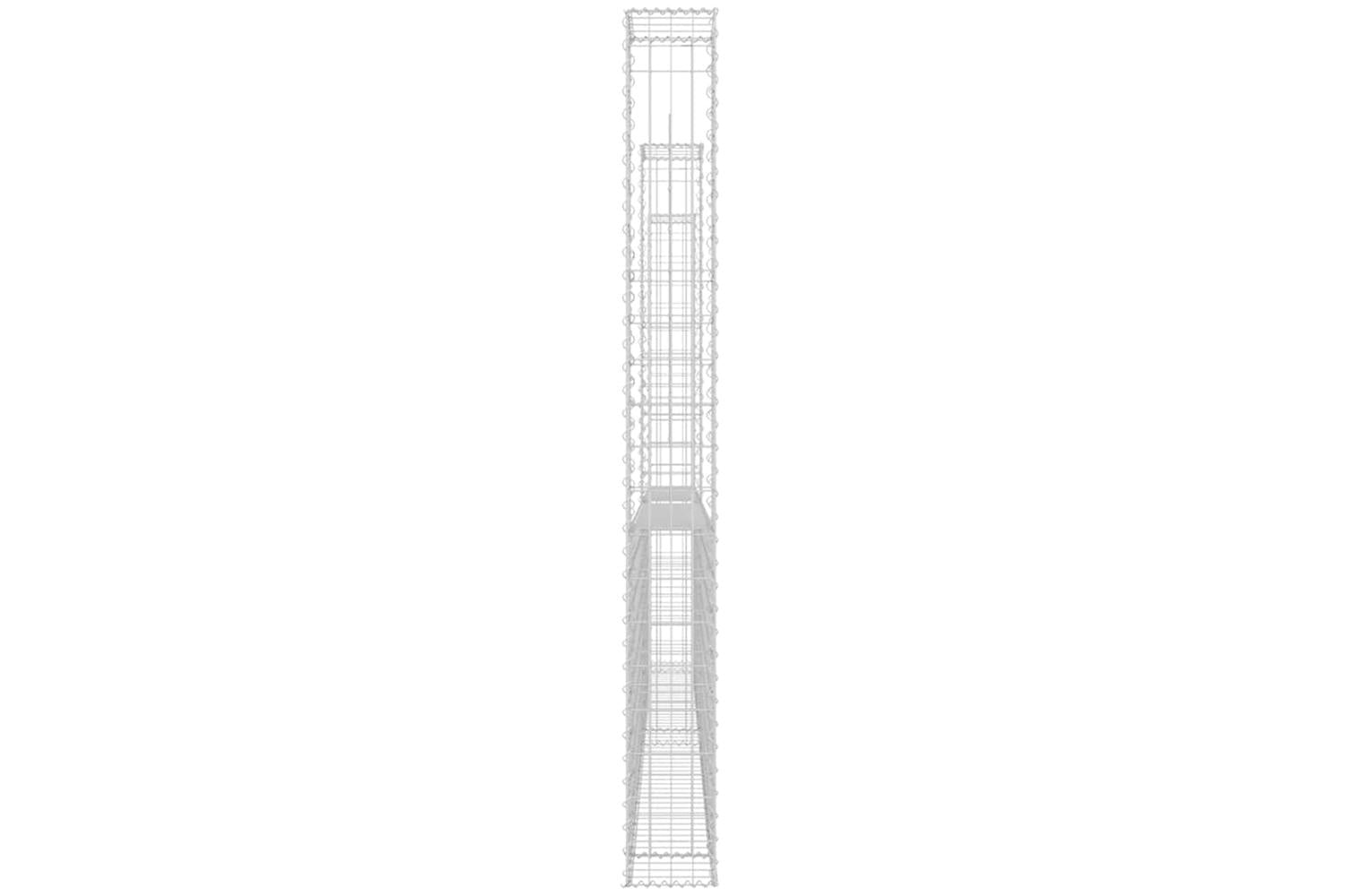 vidaXL 151290 U-shape Gabion Basket With 3 Posts Iron 260x20x200cm-4