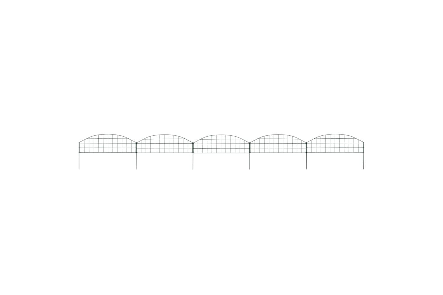vidaXL 146101 Arched Pond Fence Set 77.3x26cm Green