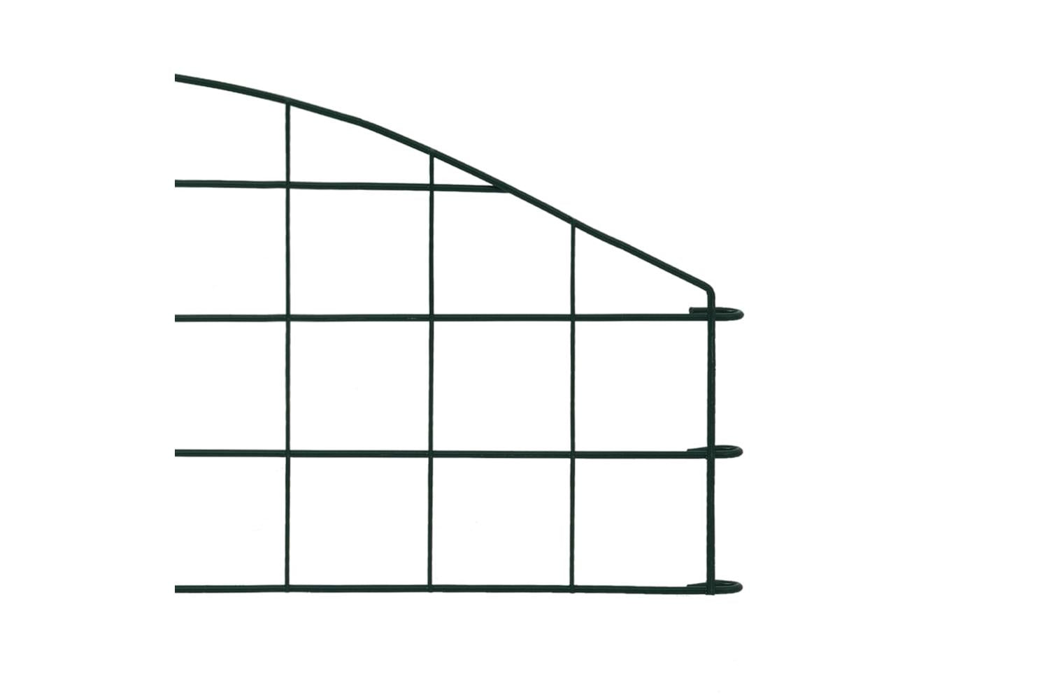 vidaXL 146101 Arched Pond Fence Set 77.3x26cm Green-4