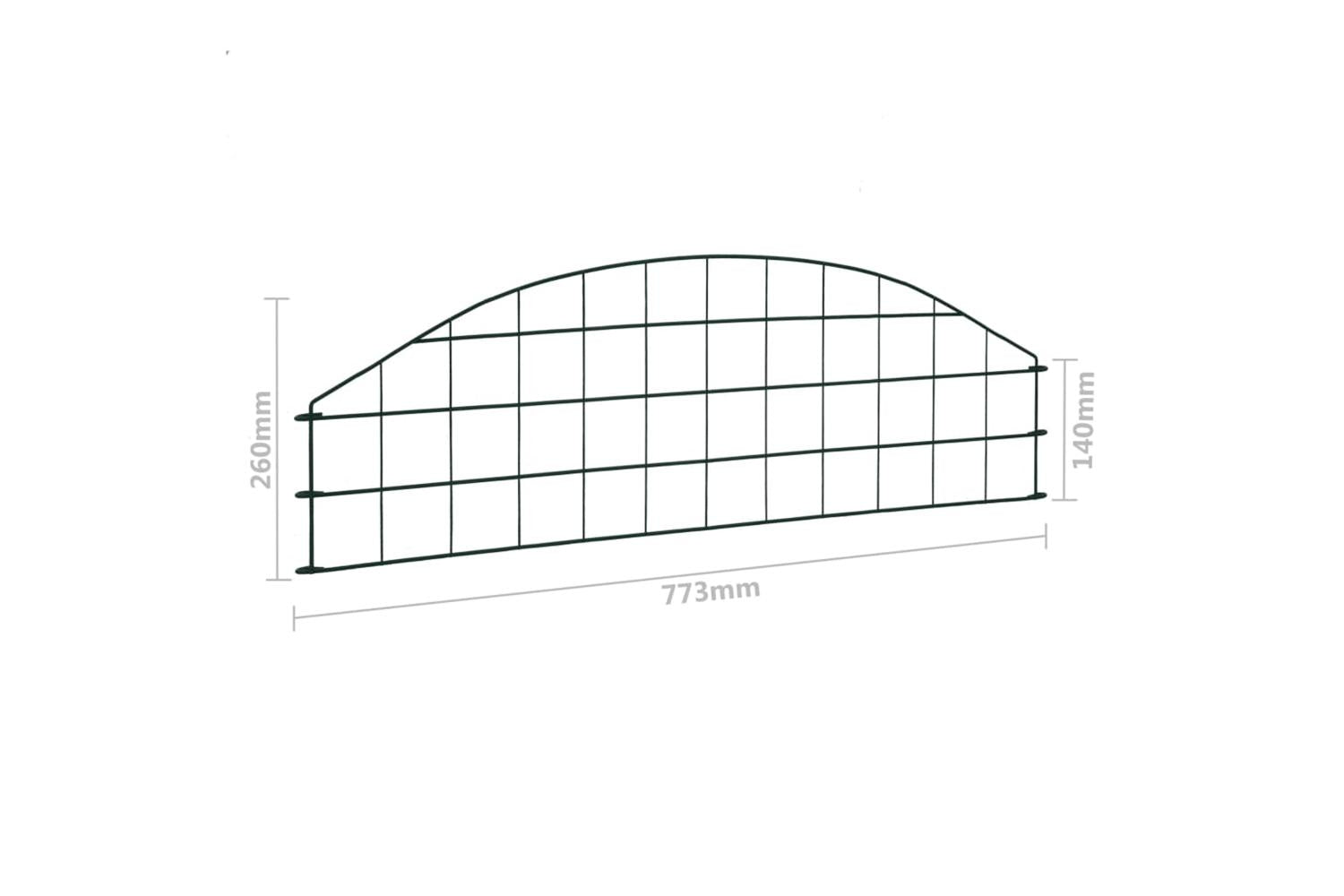 vidaXL 146101 Arched Pond Fence Set 77.3x26cm Green-6