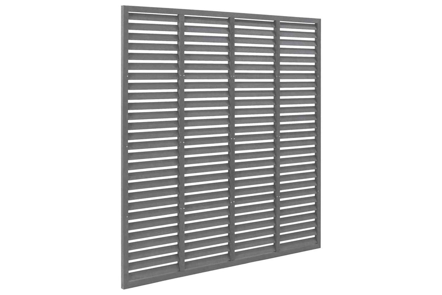 vidaXL 318107 Louver Fence Wpc 180x180cm Grey-2