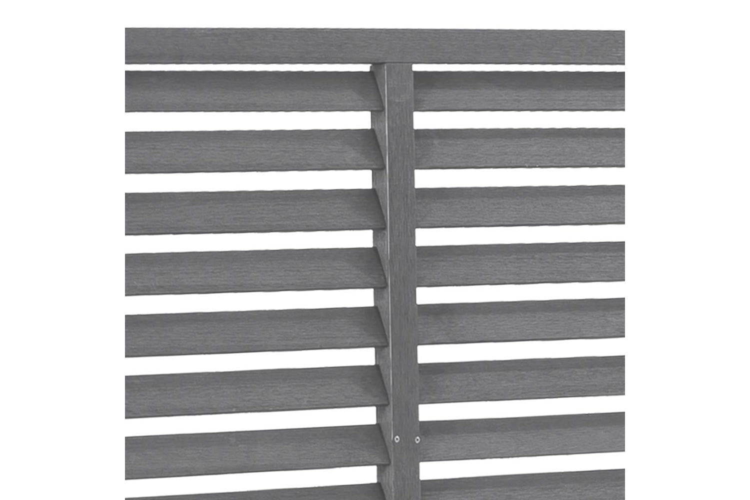 vidaXL 318107 Louver Fence Wpc 180x180cm Grey-4
