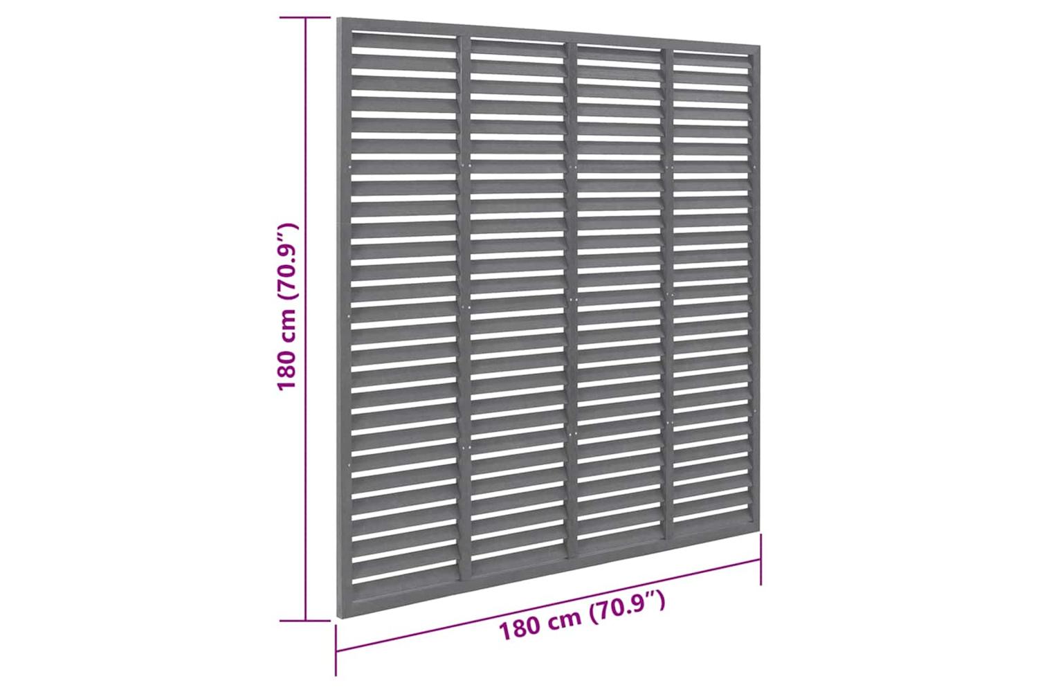 vidaXL 318107 Louver Fence Wpc 180x180cm Grey-5