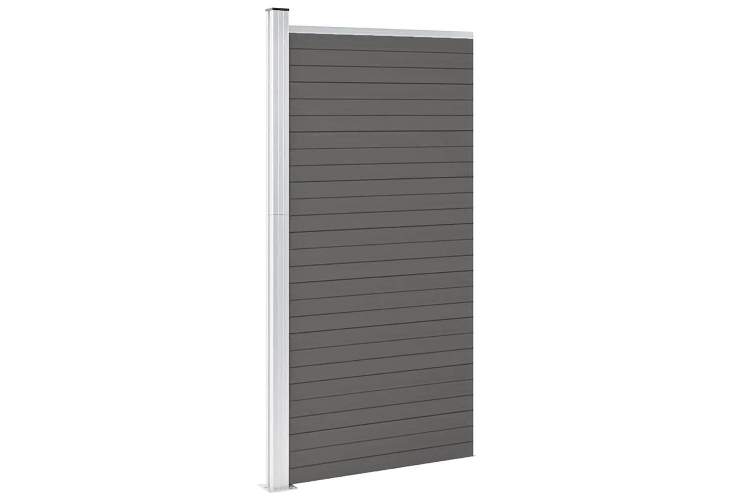 vidaXL Fence Panel Wpc 95x186cm Grey-2