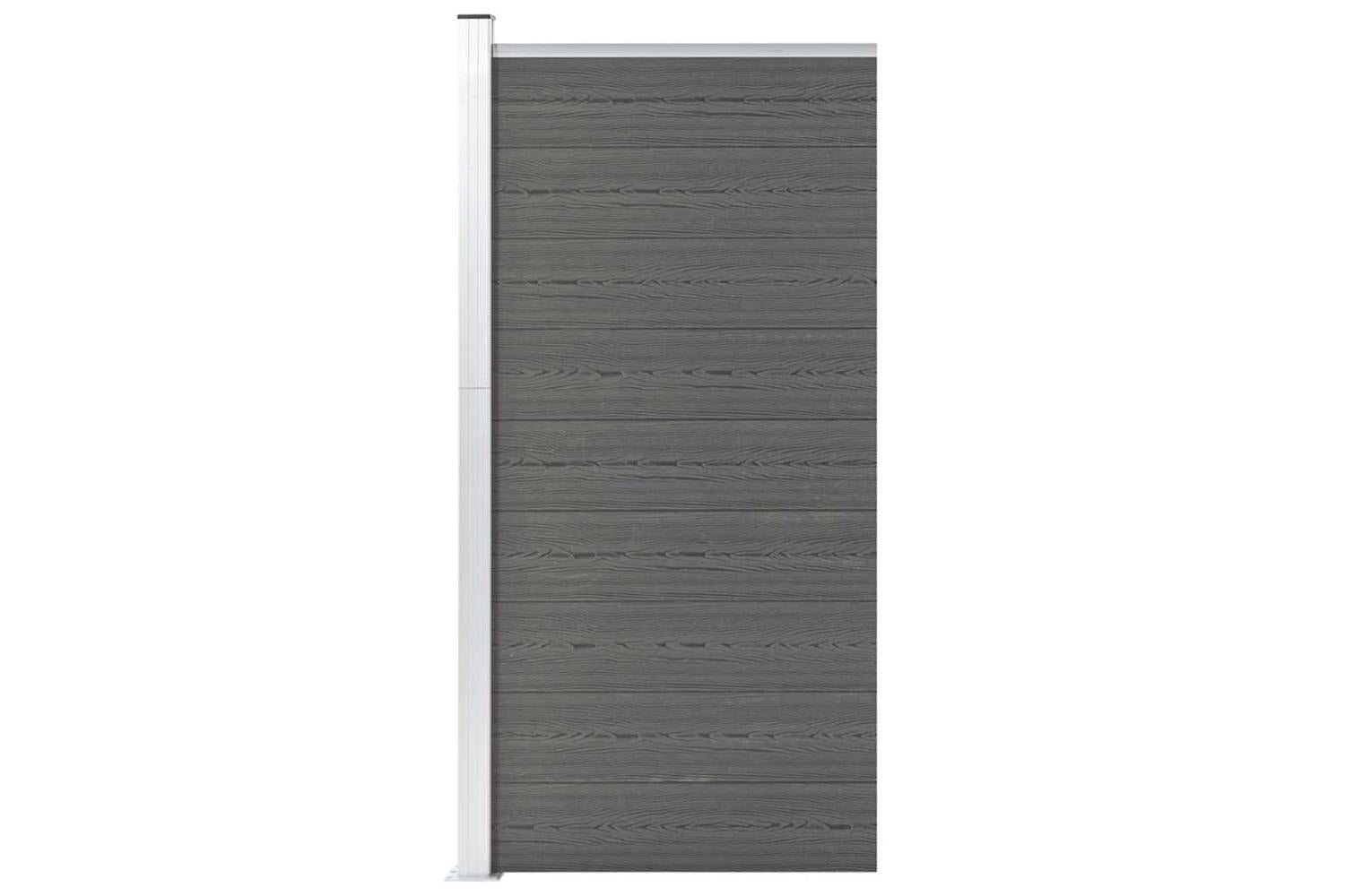 vidaXL Fence Panel Wpc 95x186cm Grey-3