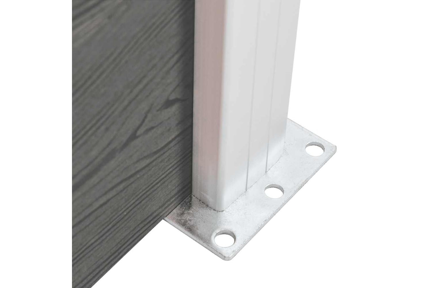 vidaXL Fence Panel Wpc 95x186cm Grey-4