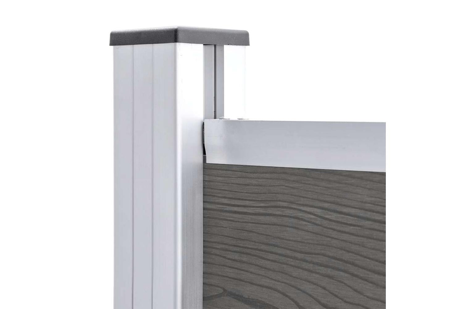 vidaXL Fence Panel Wpc 95x186cm Grey-5