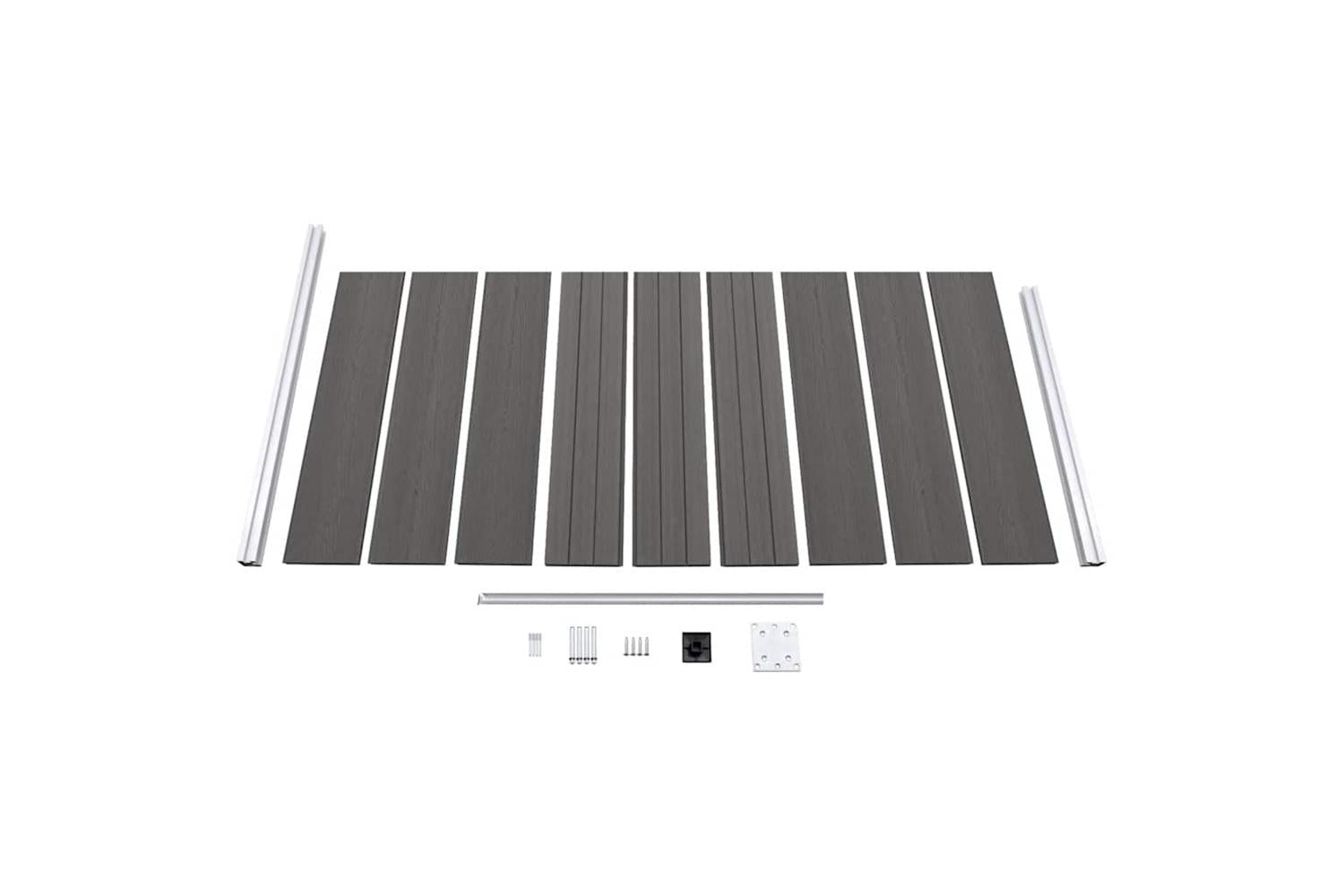 vidaXL Fence Panel Wpc 95x186cm Grey-6