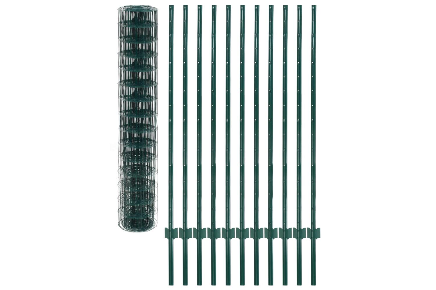 Vidaxl 142817 Euro Fence Steel 20x1.5 M Green-3