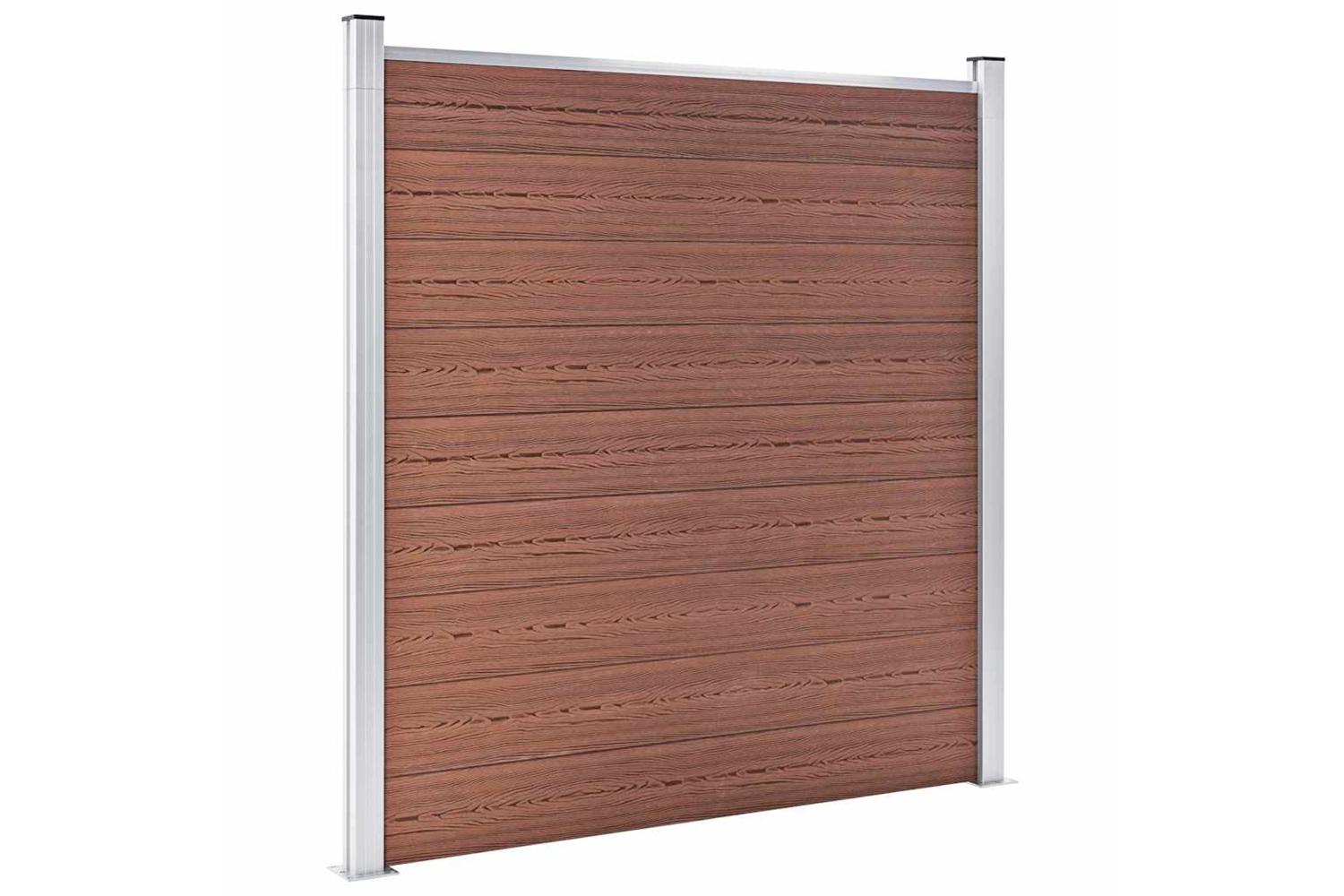 vidaXL 49066 Garden Fence Wpc 180x186cm Brown-3