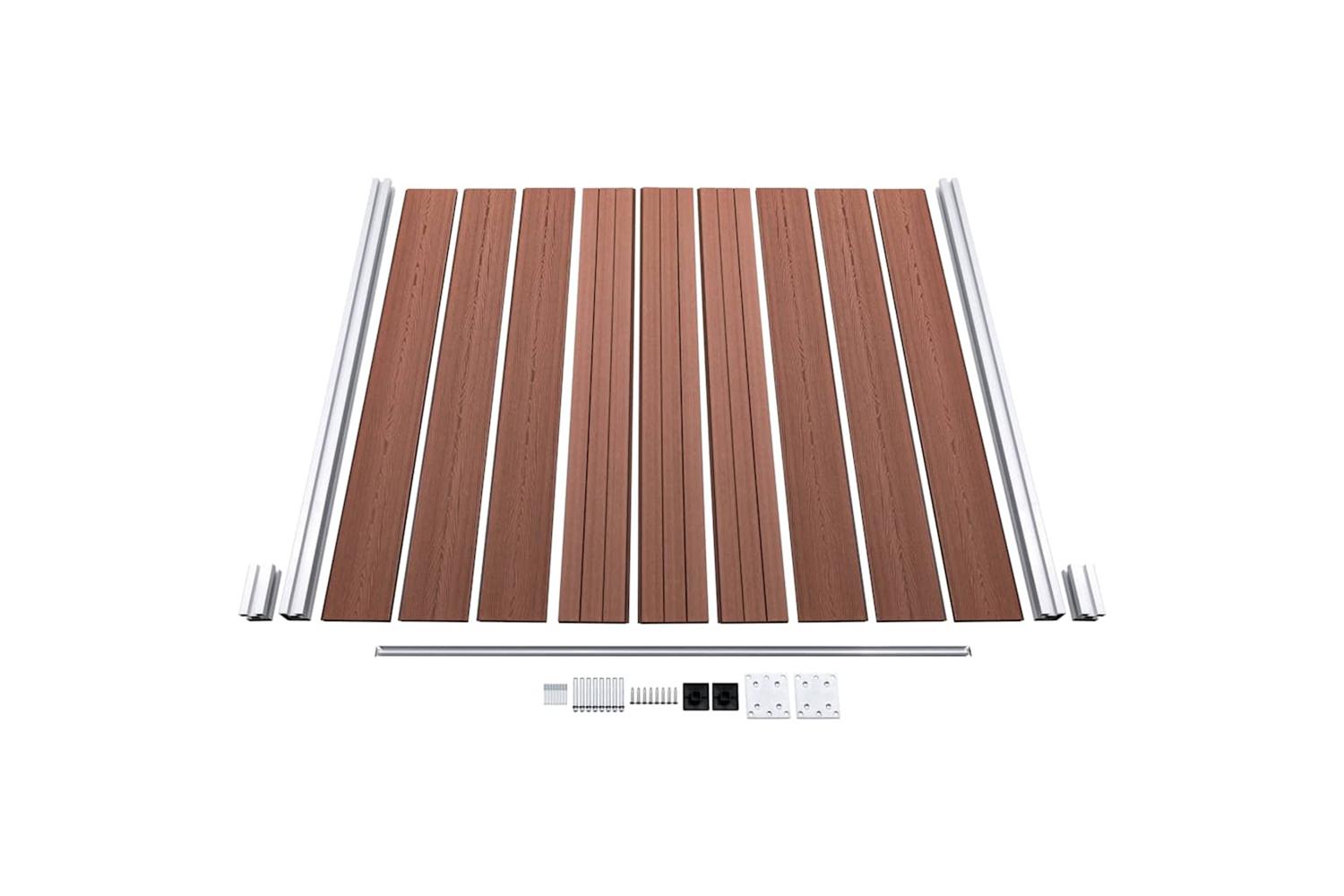 vidaXL 49066 Garden Fence Wpc 180x186cm Brown-8