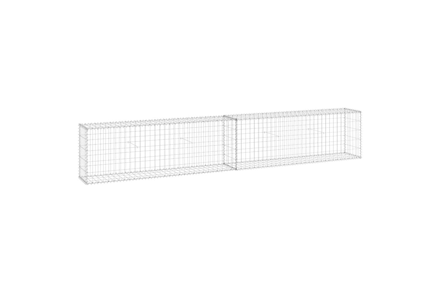 Vidaxl 147820 Gabion Wall With Covers Galvanised Steel 300x30x50 Cm