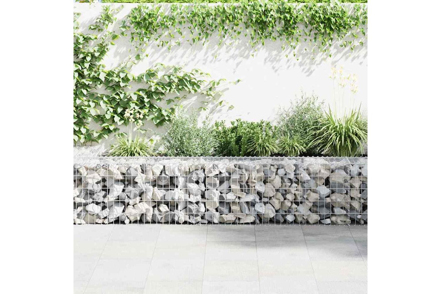 Vidaxl 147820 Gabion Wall With Covers Galvanised Steel 300x30x50 Cm-3