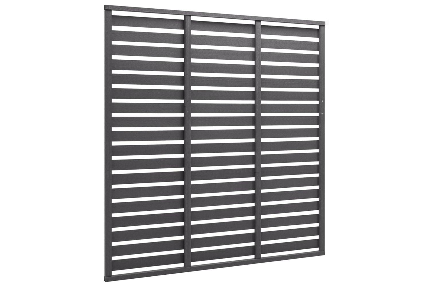 vidaXL 318110 Fence Panel Wpc 180x180cm Grey-2
