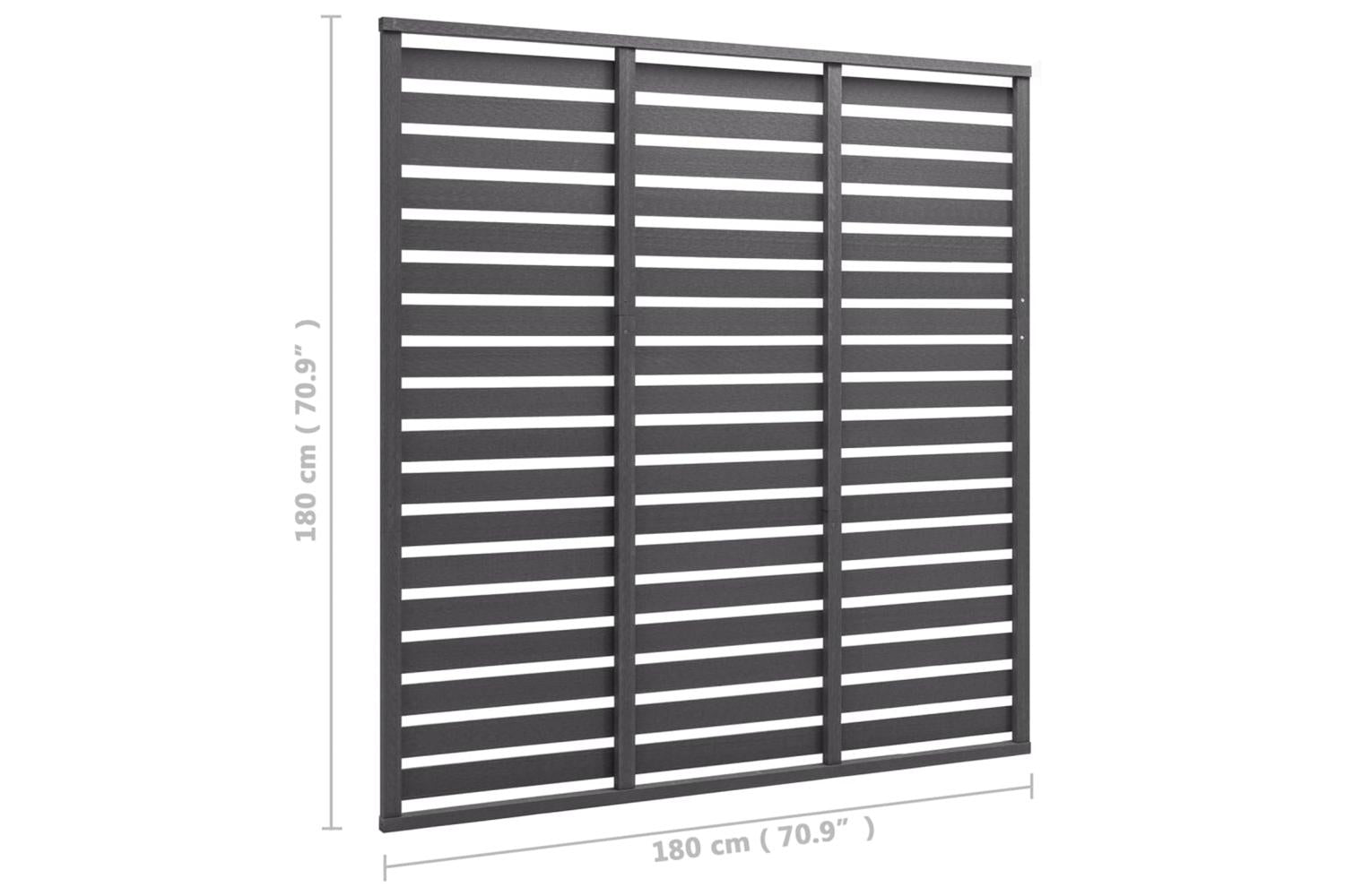 vidaXL 318110 Fence Panel Wpc 180x180cm Grey-4