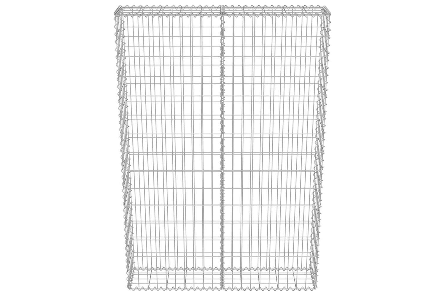 vidaXL 143579 Gabion Wall With Covers Galvanised Steel 100x20x150cm-5