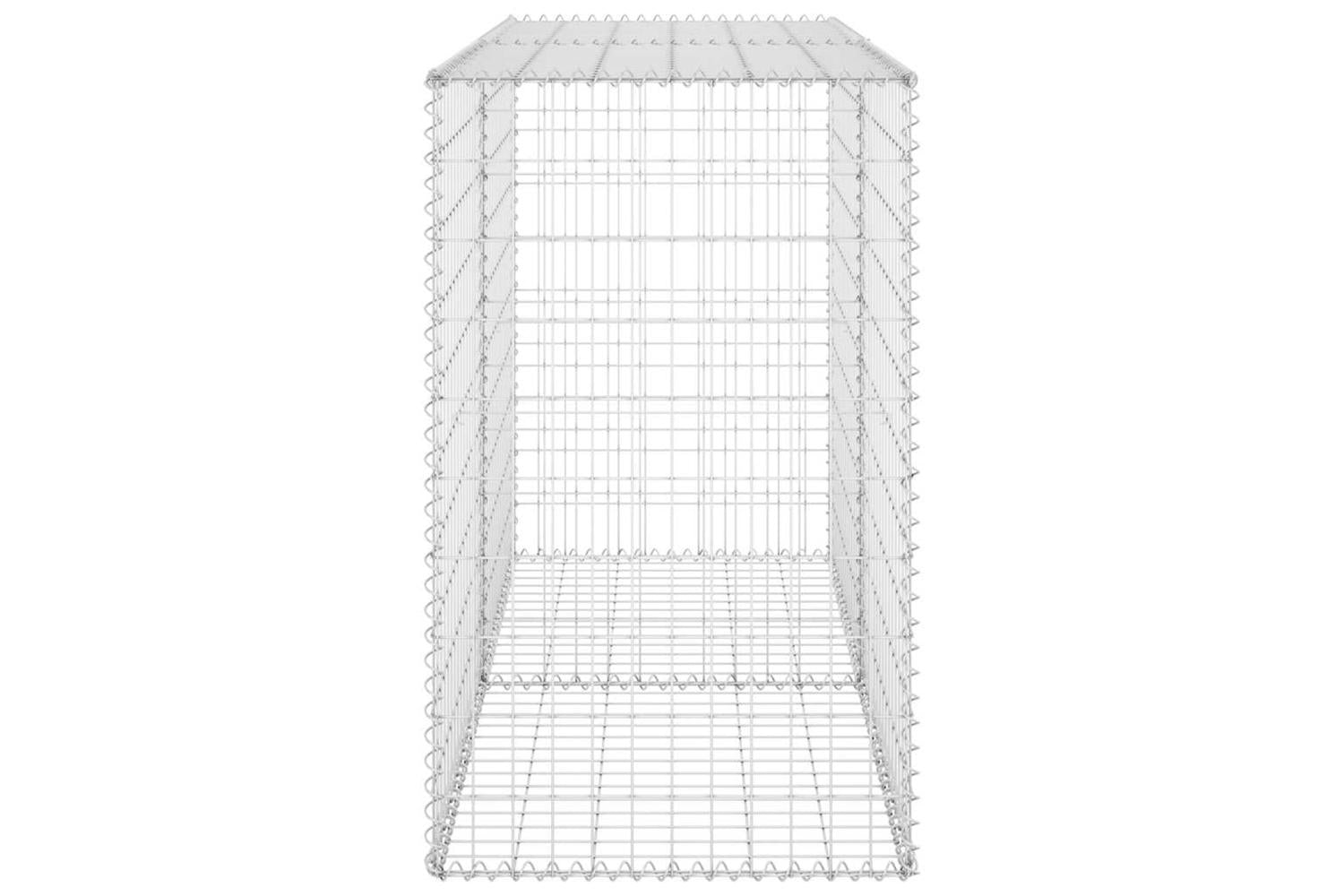 vidaXL 147814 Gabion Wall With Covers Galvanised Steel 150x60x100cm-5